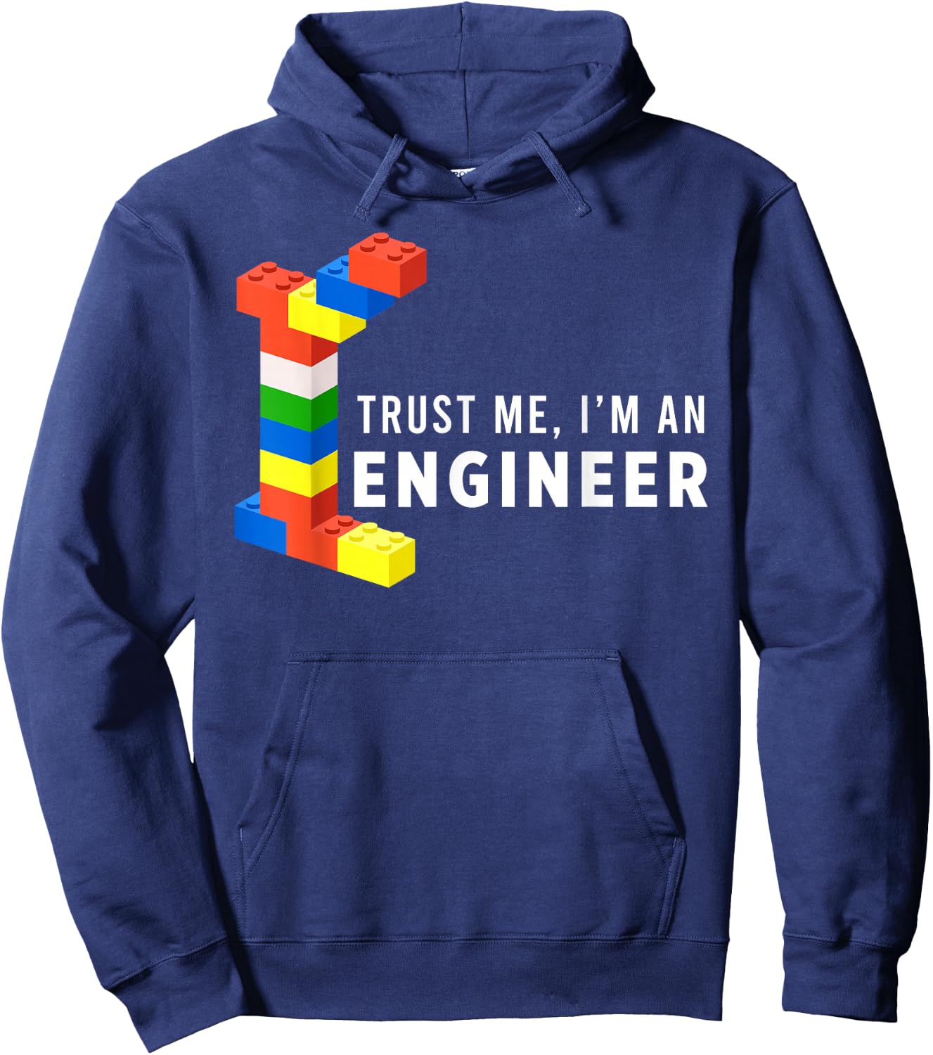 Funny Building Blocks Master Builder Engineer Construction Hoodie - Hoodie | Navy