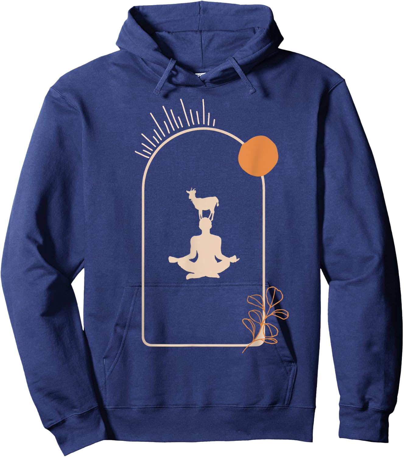 Goat Yoga Boho Vintage Style Hoodie - Hoodie | Navy