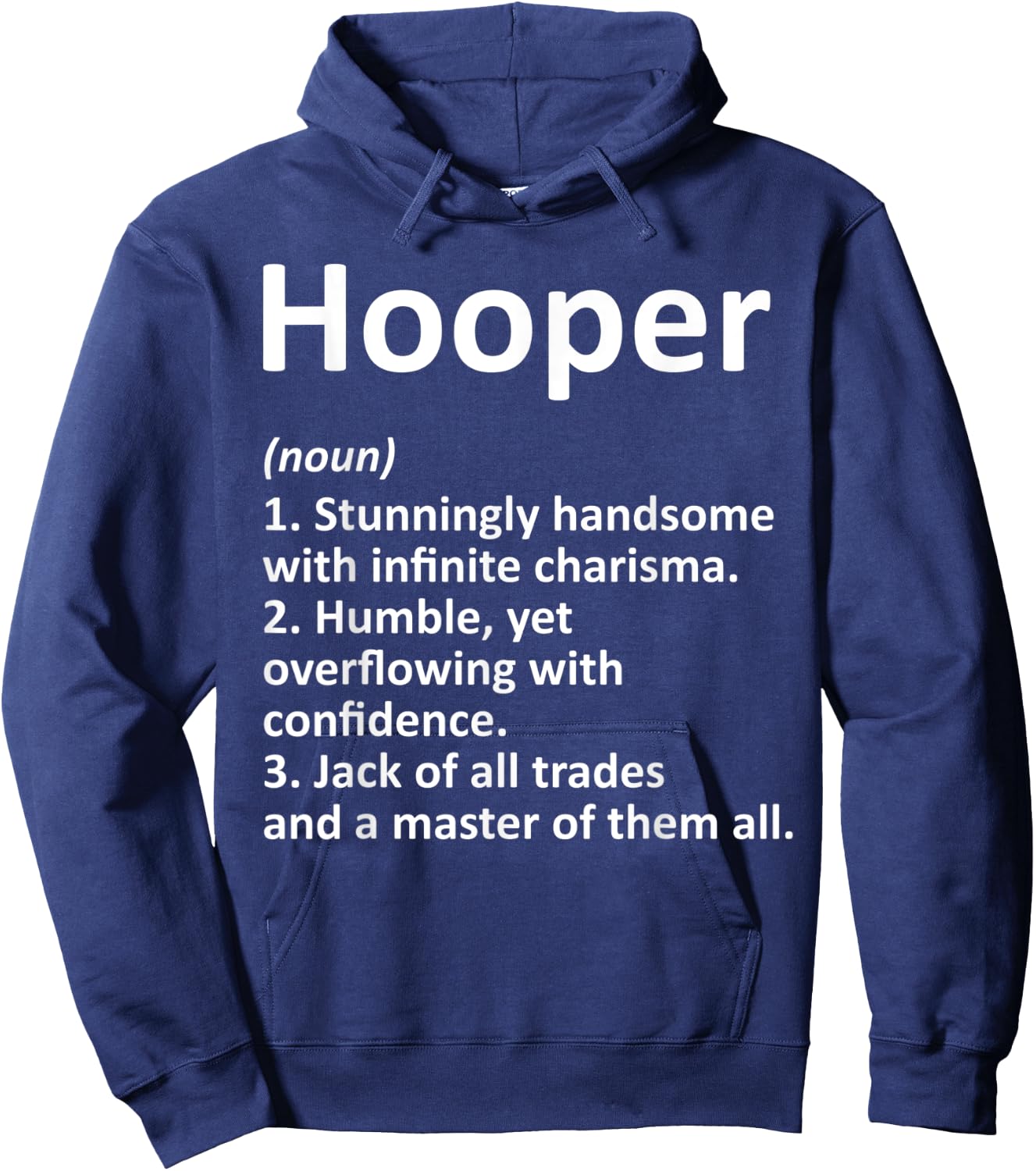 HOOPER Definition Funny Surname Family Tree Birthday Reunion Hoodie - Hoodie | Navy