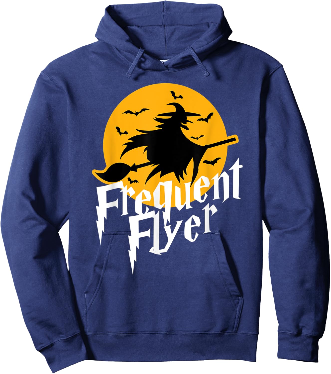Frequent Flyer Cute Witch Halloween Hoodie - Hoodie | Navy