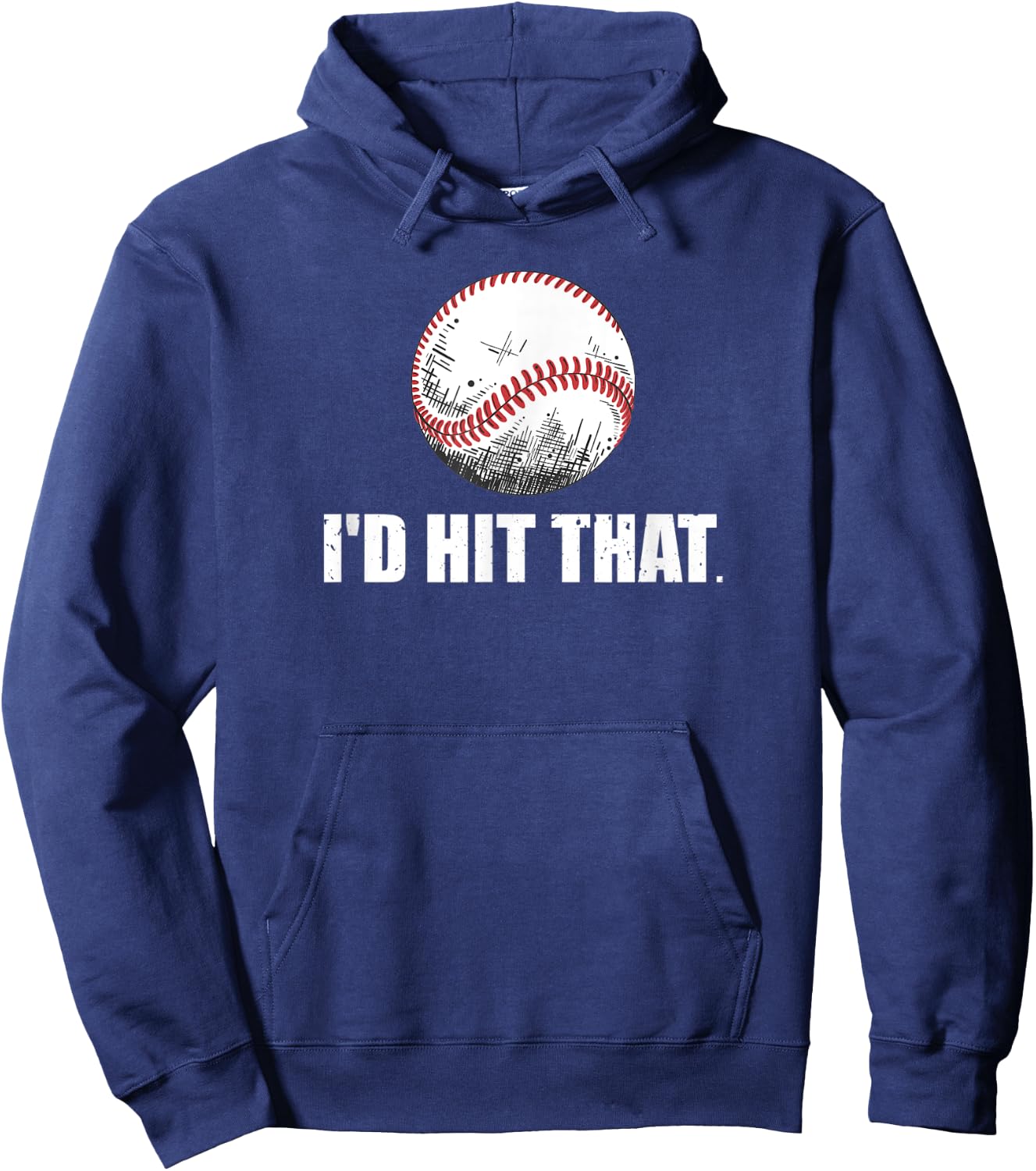 I'd Hit That Baseball | Baseball Player Hoodie - Hoodie | Navy