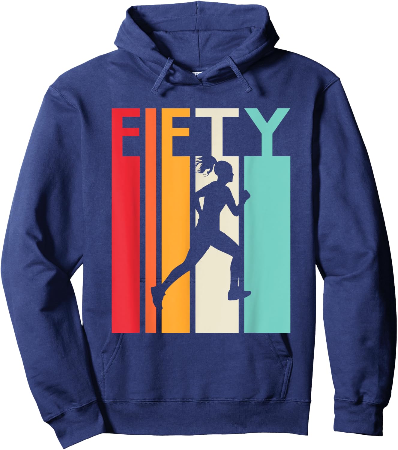 50th Birthday Gift Vintage Running Shirt for 50 Year Old Hoodie - Hoodie | Navy
