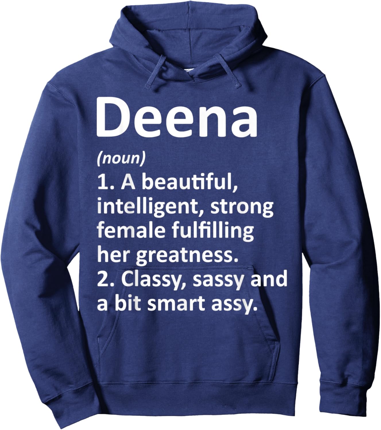 DEENA Definition Personalized Name Funny Christmas Gift Hoodie - Hoodie | Navy