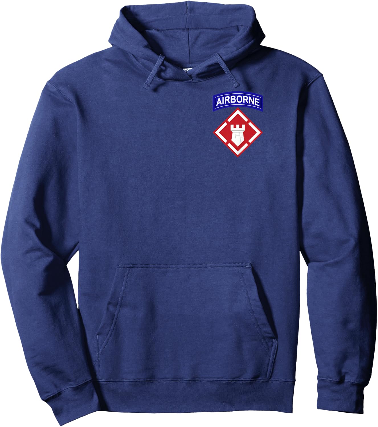 20th Engineer Brigade Patch with Airborne Tab Hoodie - Hoodie | Navy