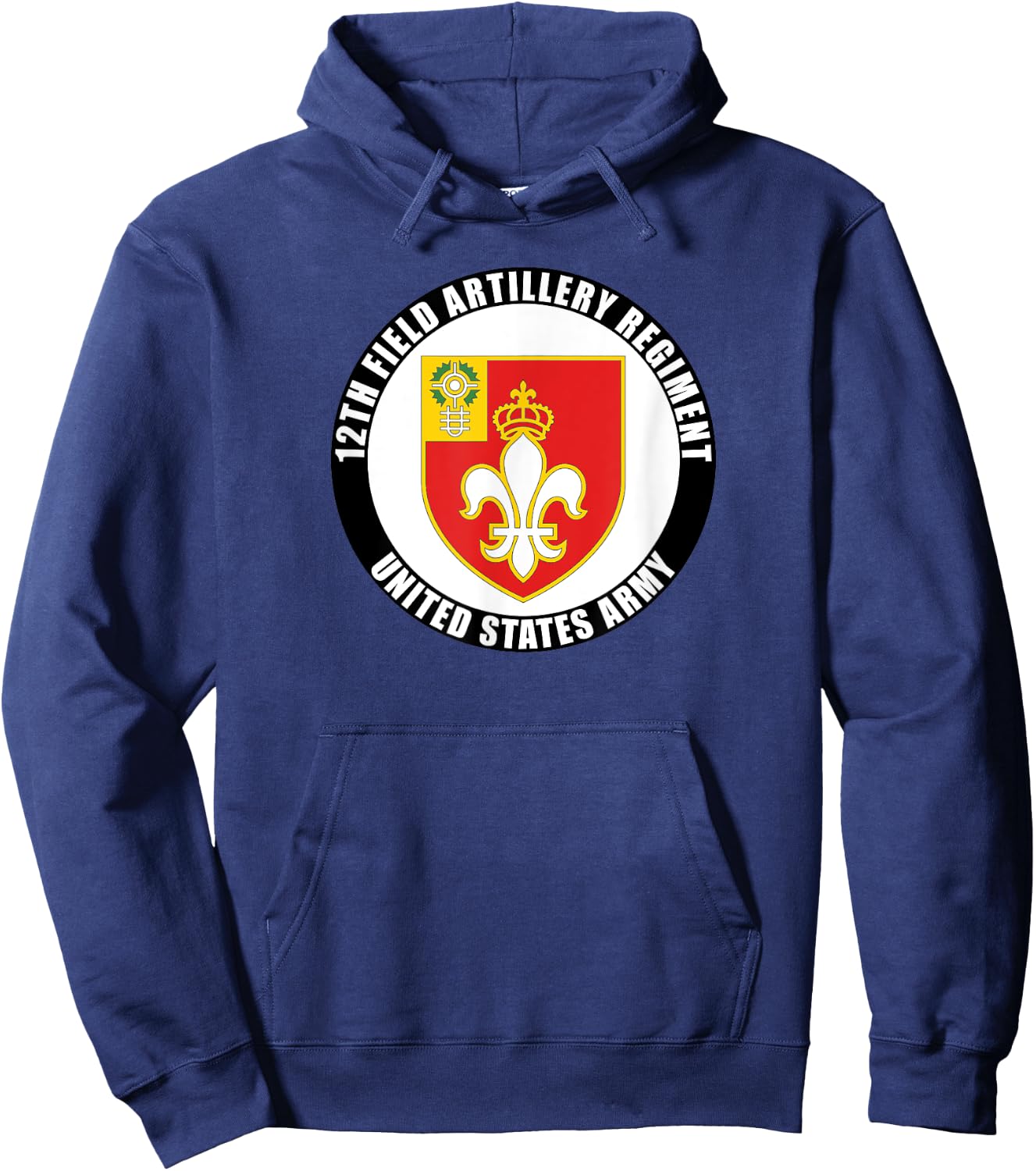 12th Field Artillery Regiment United States Army Veteran Hoodie - Hoodie | Navy