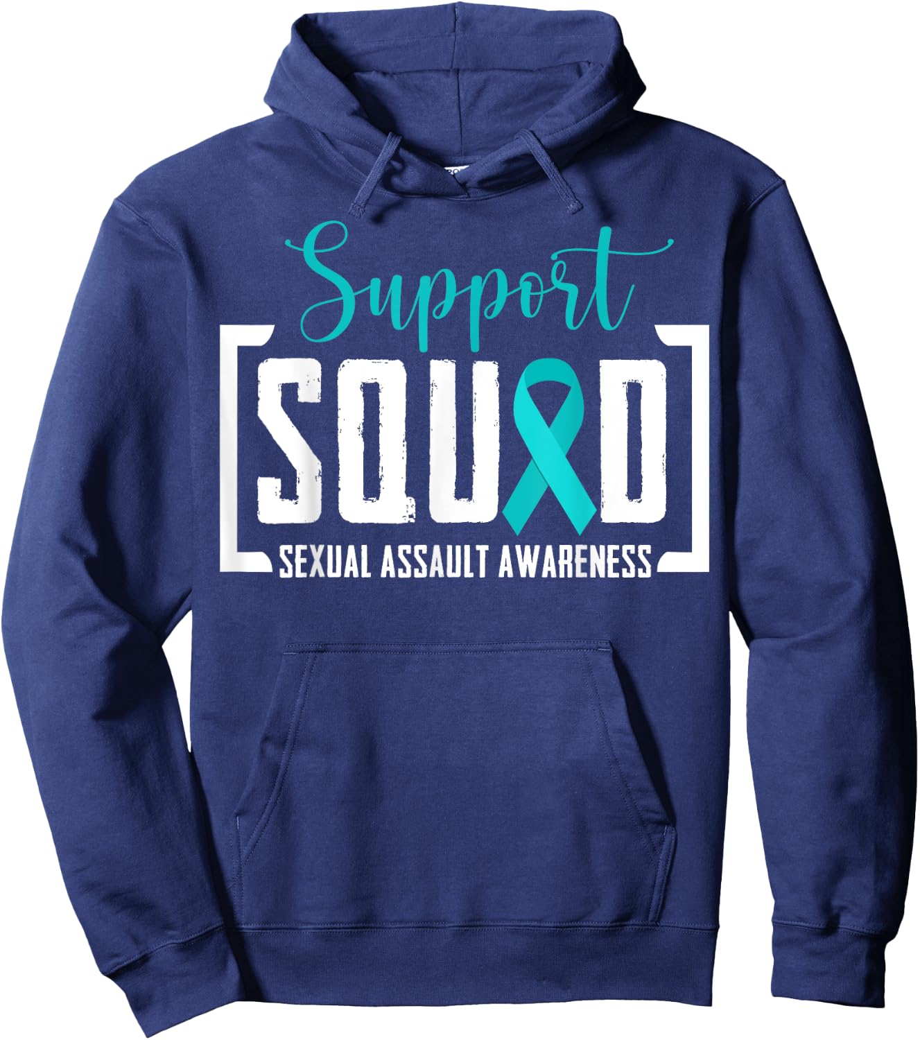Support Squad Sexual Assault Awareness Month Support Victim Hoodie - Hoodie | Navy