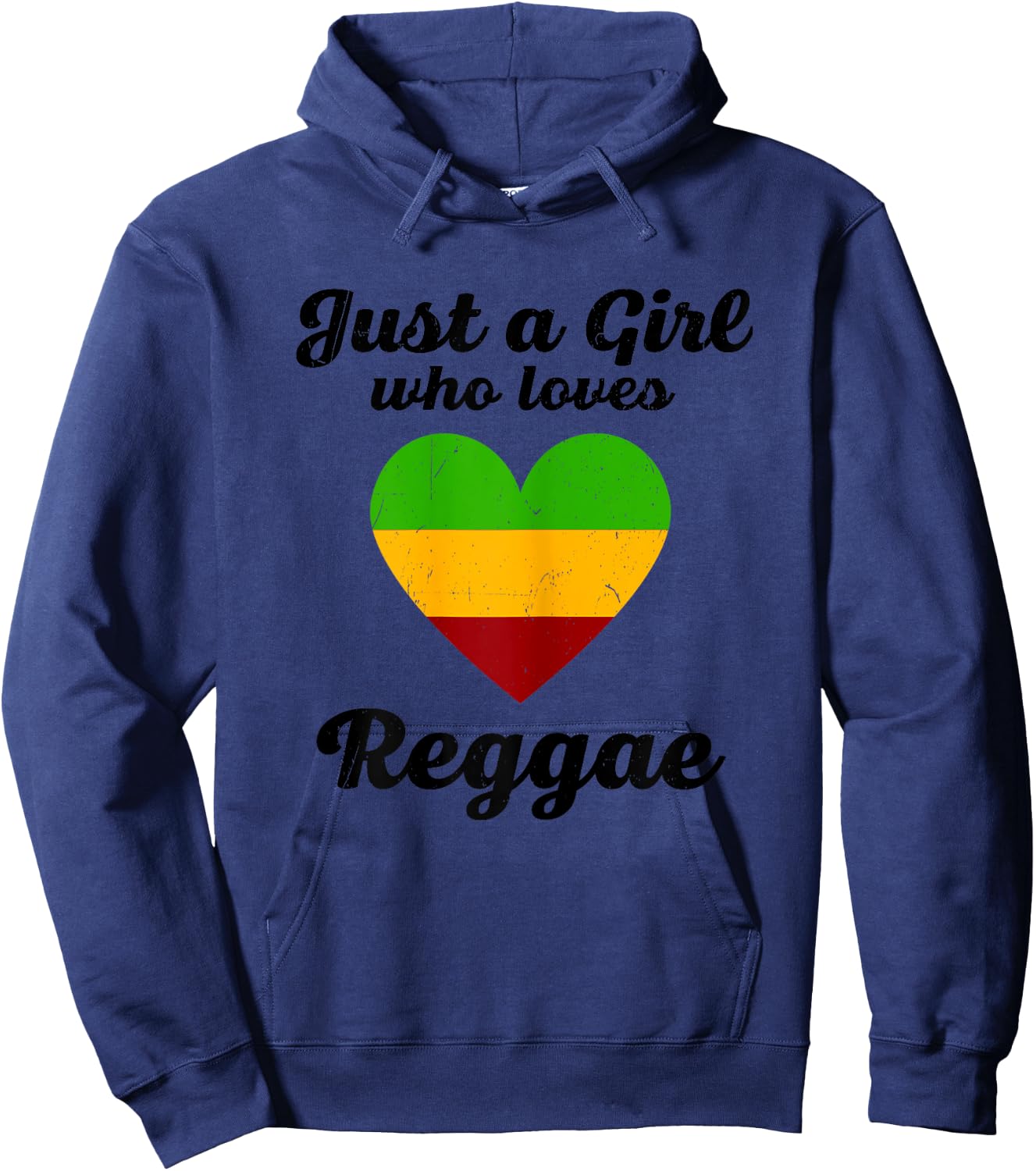 Just A Girl Who Loves Reggae Music Funny Rastafari Rasta Hoodie - Hoodie | Navy