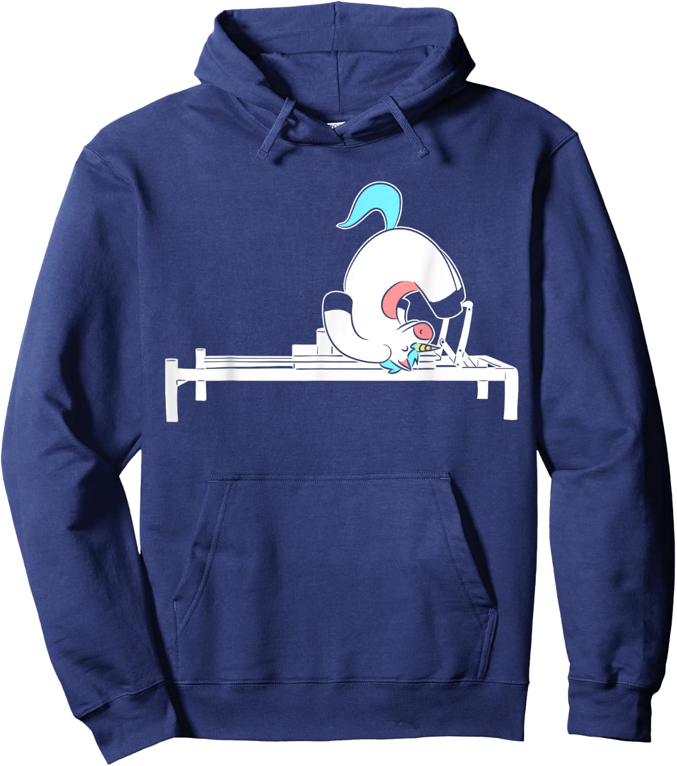 Pilates Unicorn Fitness Exercise Training Meditation Hoodie - Hoodie | Navy