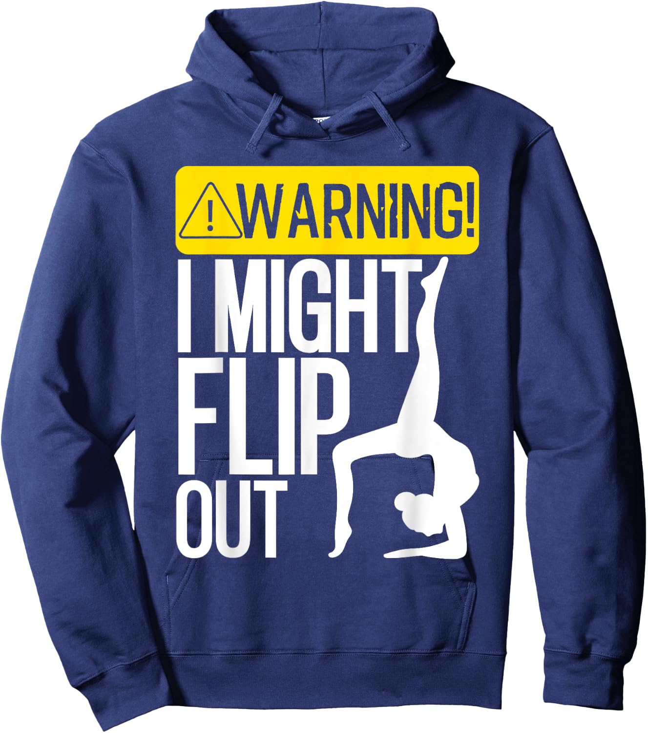Funny Warning I Might Flip Out Gymnastics Art For Girls Boys Hoodie - Hoodie | Navy