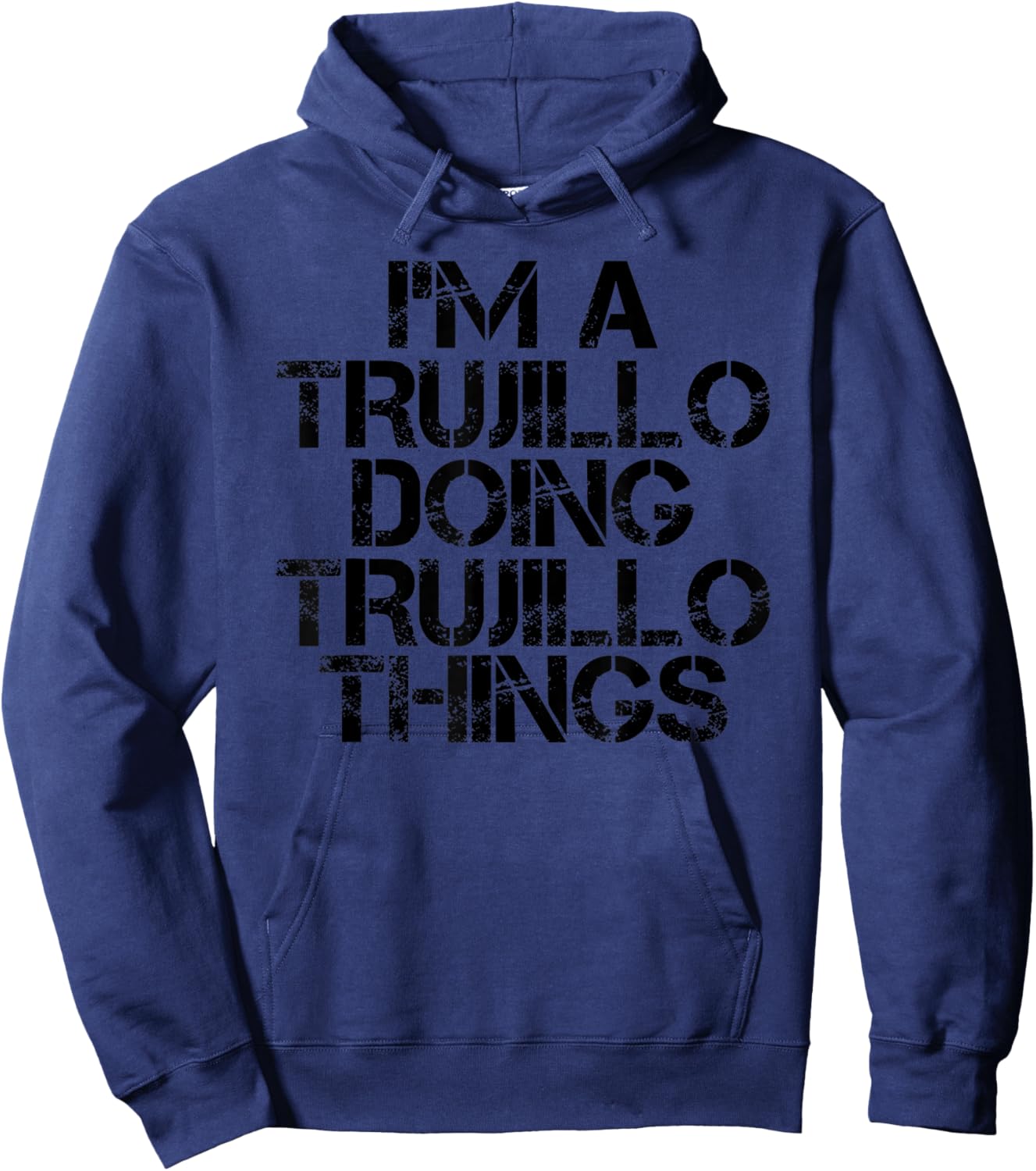 TRUJILLO Funny Surname Family Tree Birthday Reunion Gift Hoodie - Hoodie | Navy