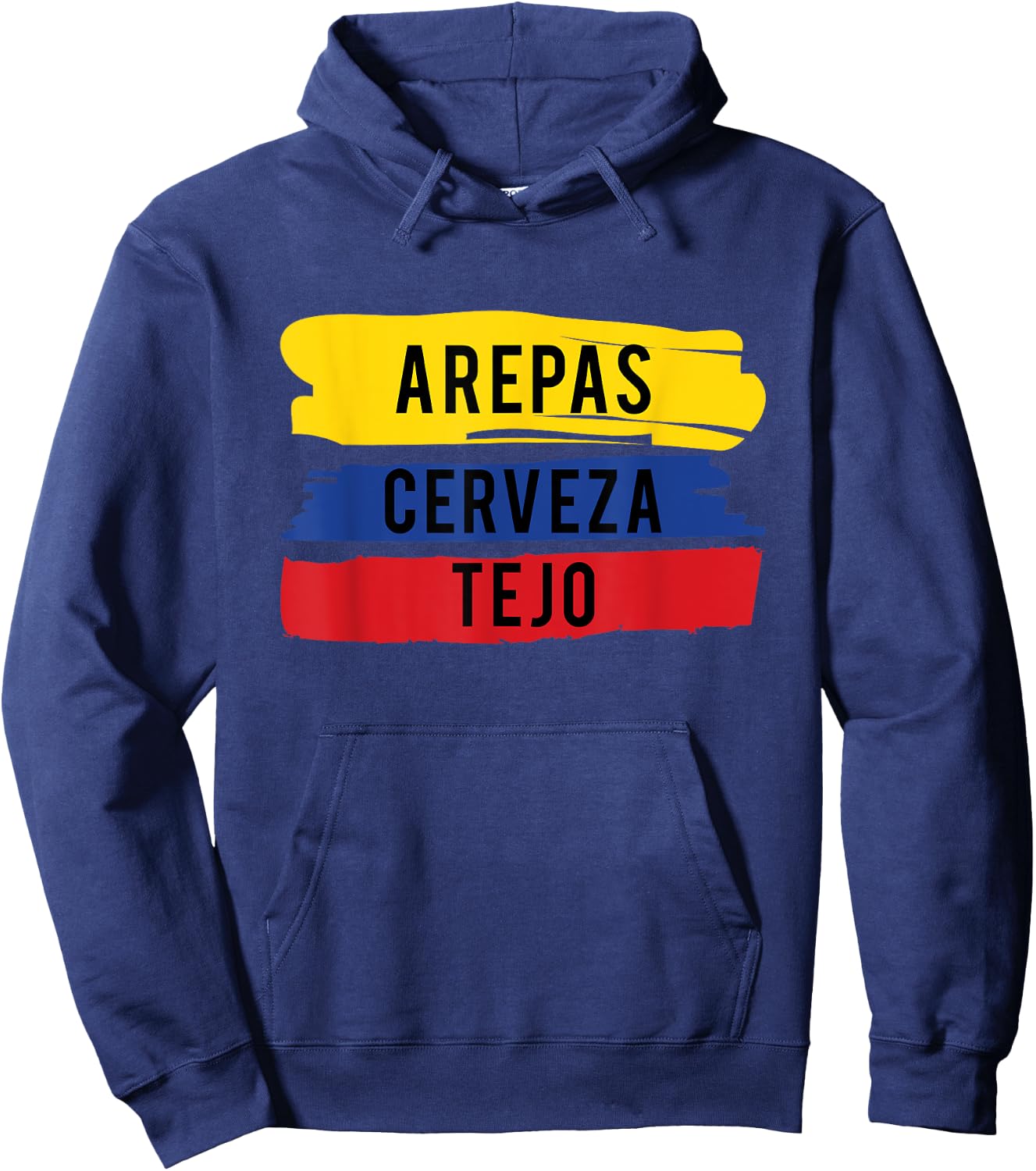 Funny Tejo graphic Gift Arepas Cerveza Tejo Colombia flag Hoodie - Hoodie | Navy