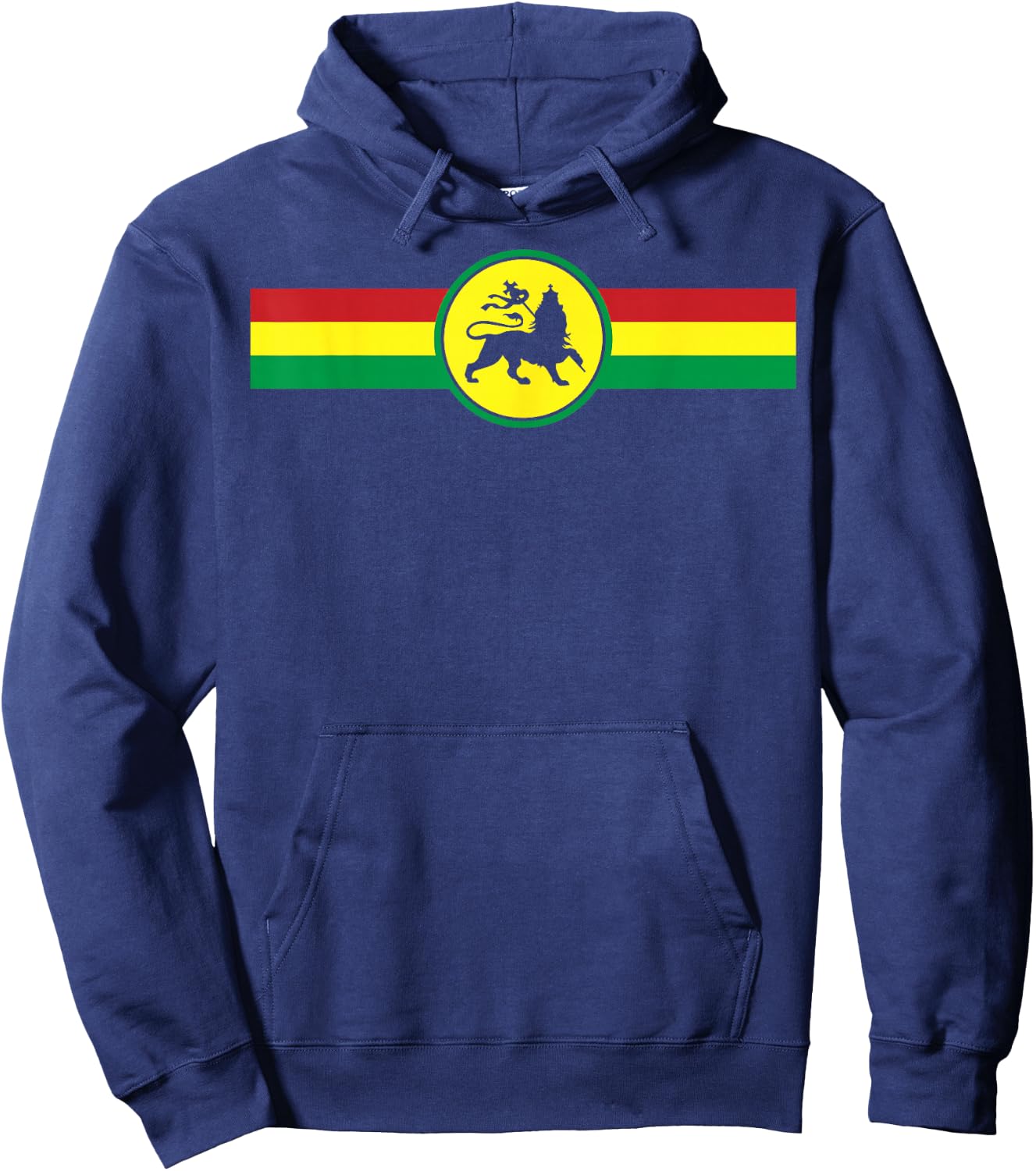 Lion of Judah Judah Rasta Rastafari Reggae Hoodie - Hoodie | Navy