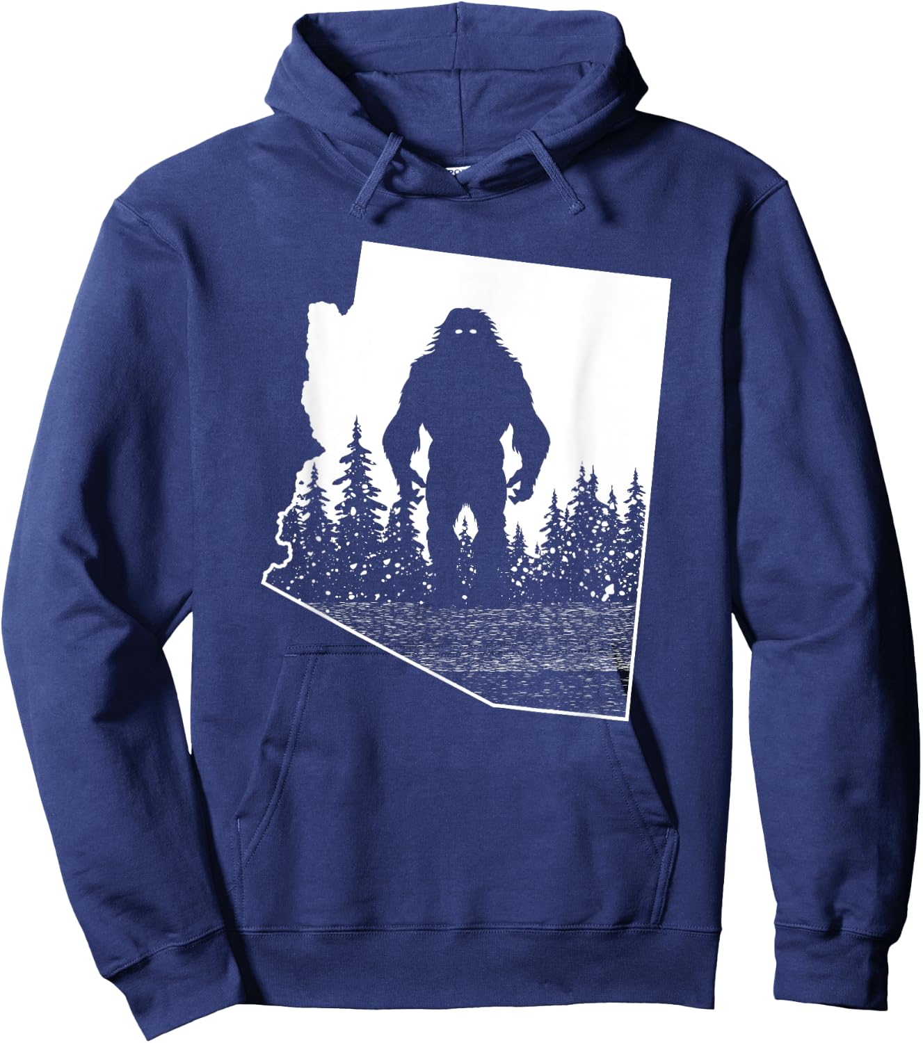 Arizona Bigfoot Nature State Pride Cool Sasquatch Silhouette Hoodie - Hoodie | Navy