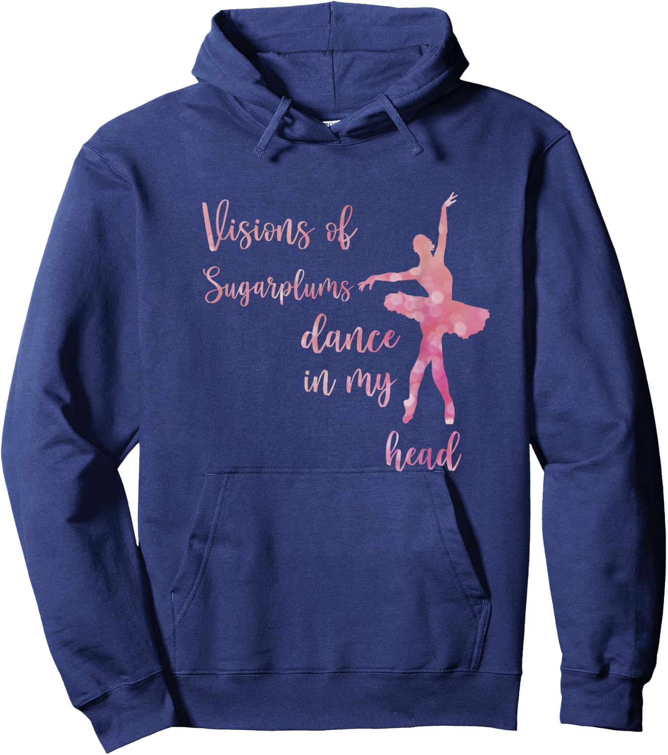 Visions of Sugar Plums Clara The Nutcracker Ballet Dance Hoodie - Hoodie | Navy