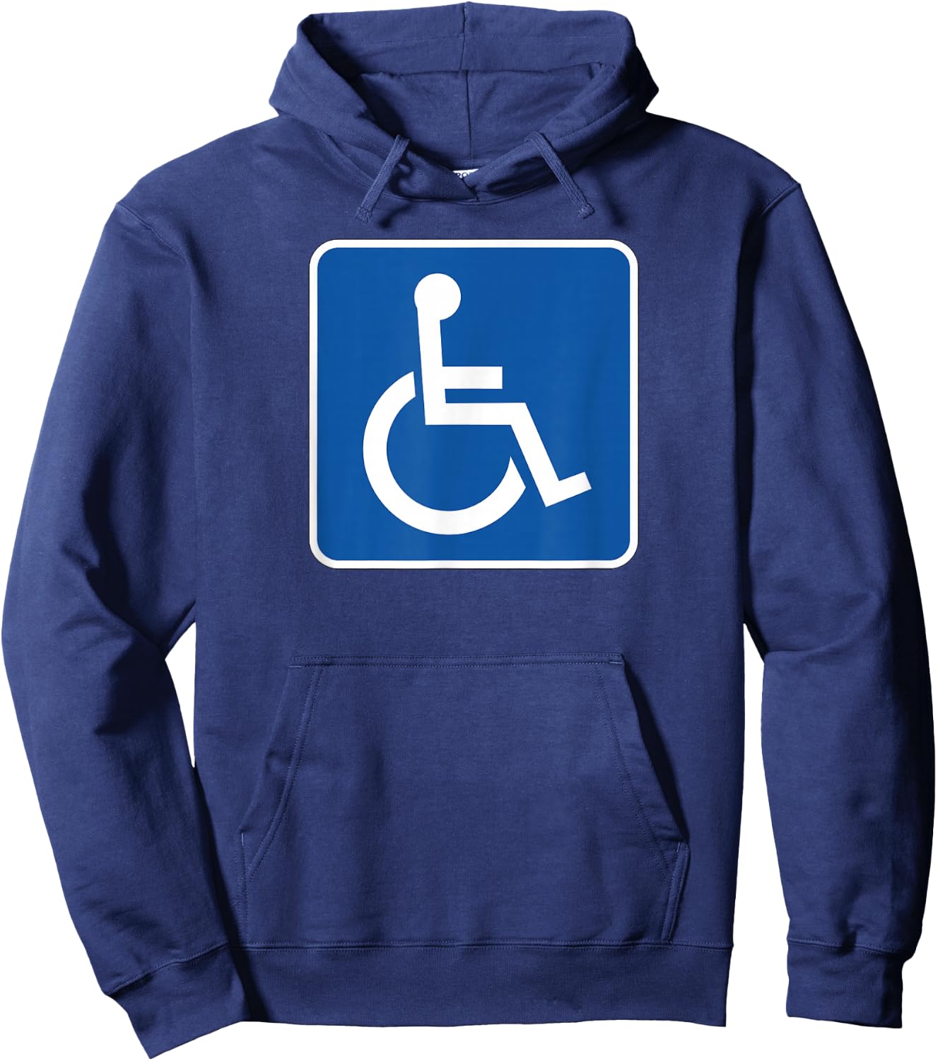 Handicap Sign Disability Sign Wheelchair Hoodie - Hoodie | Navy