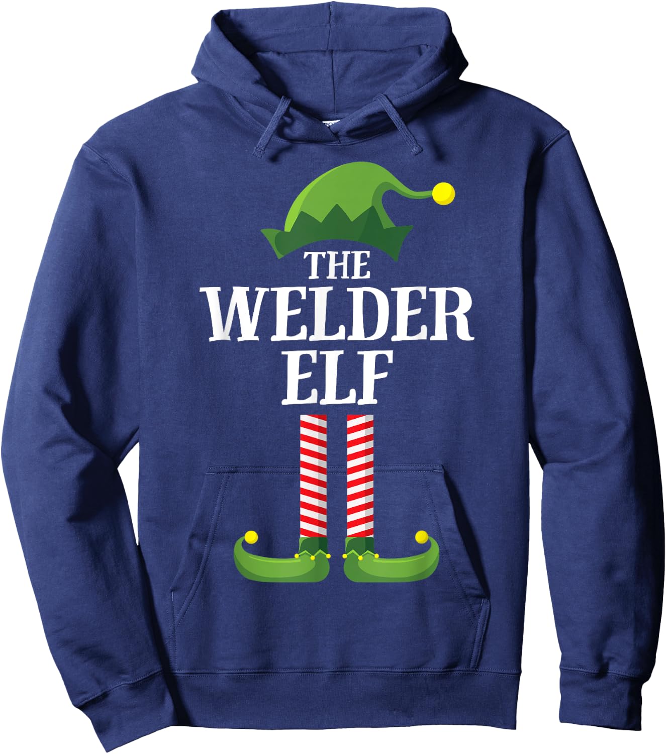 Welder Elf Matching Family Group Christmas Party Pyjamas Hoodie - Hoodie | Navy