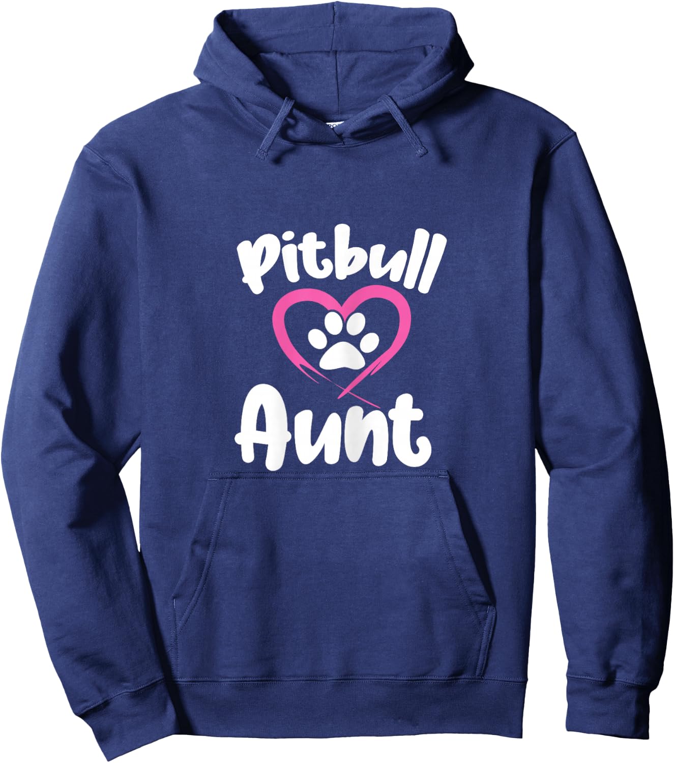 Pitbull Aunt Auntie Dog Mom Pitbull Owner Hoodie - Hoodie | Navy