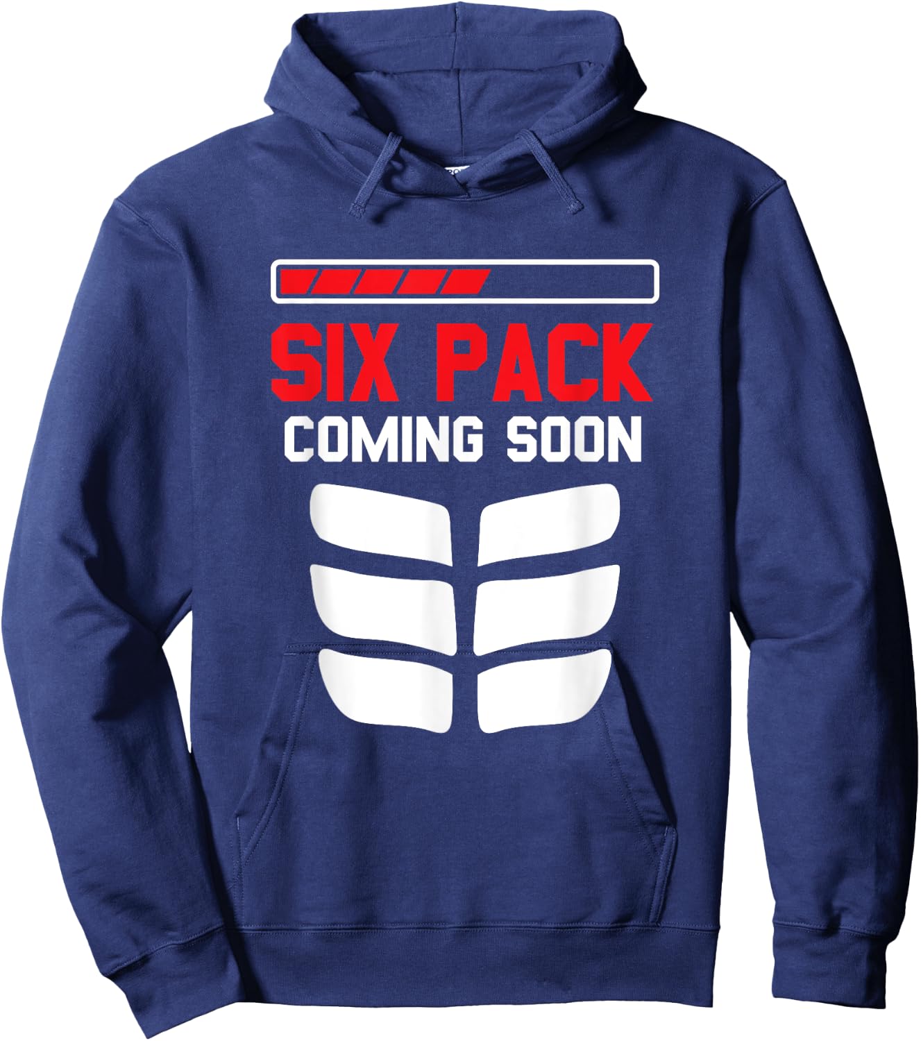 Funny Sports Body Fitness - Six Pack Coming Soon Hoodie - Hoodie | Navy