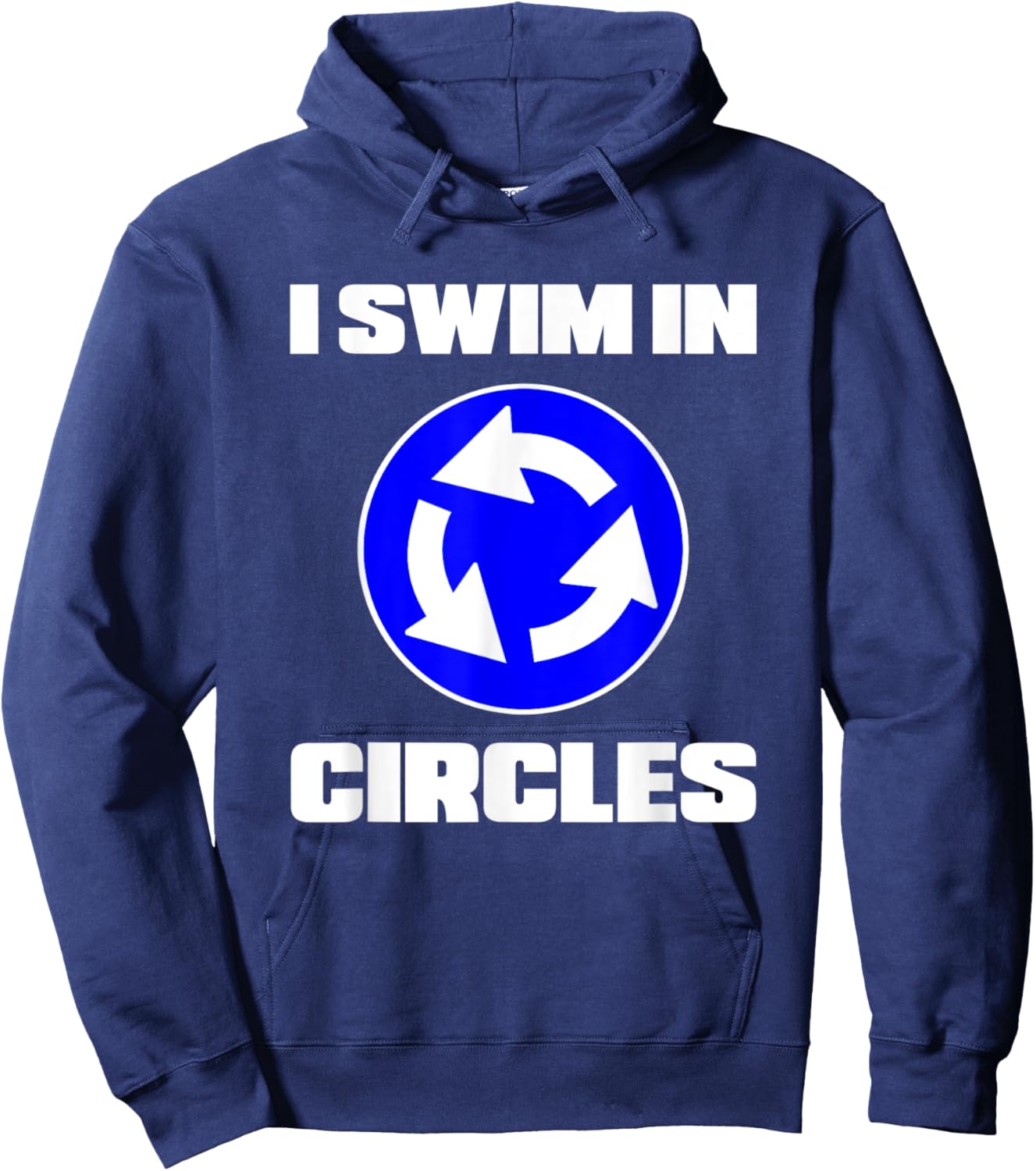 I Swim In Circles Funny Amputee Amputation Swimming Swimmer Hoodie - Hoodie | Navy