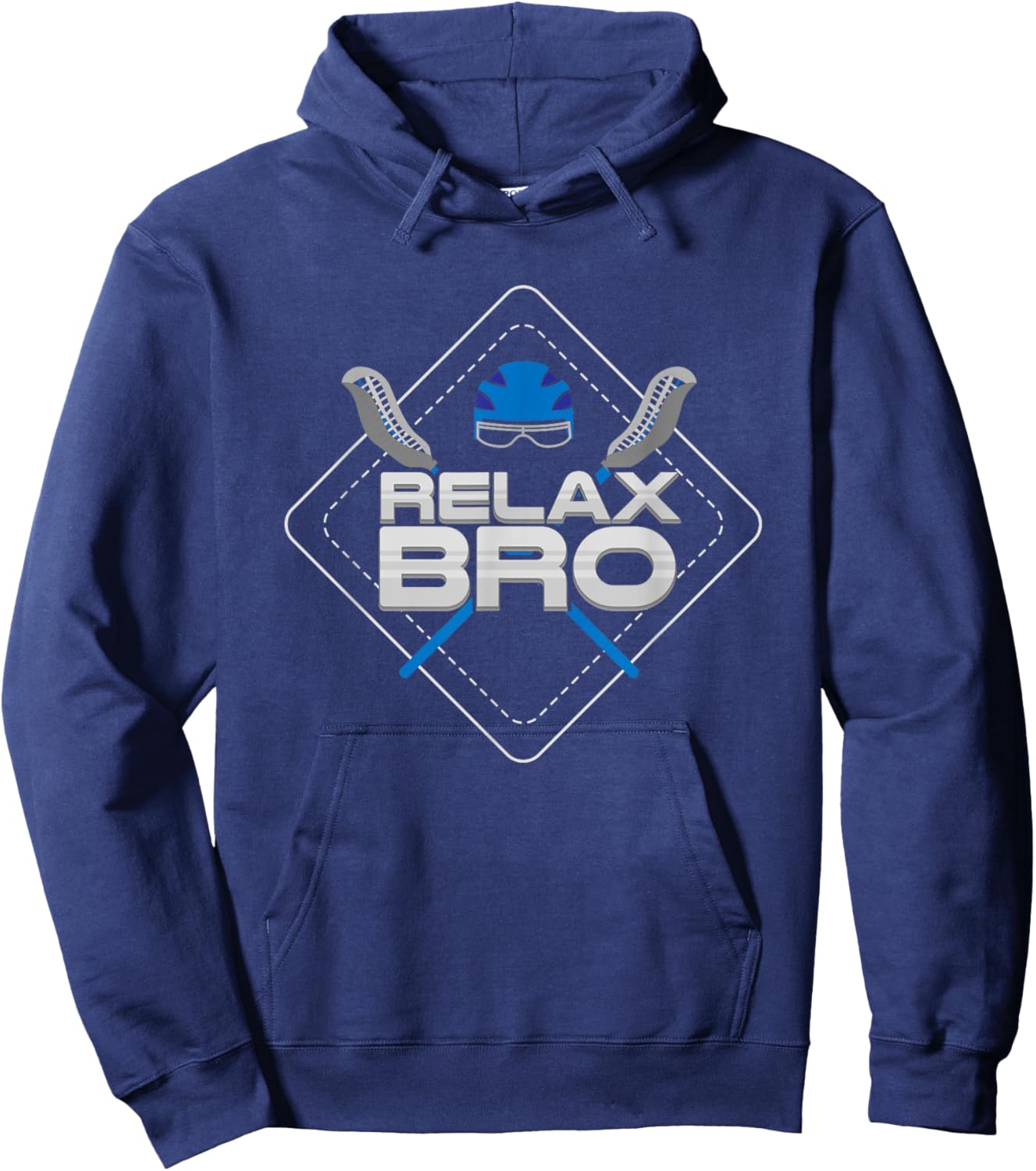 RELAX Bro - Lax Life & Lacrosse Player Gift Hoodie - Hoodie | Navy