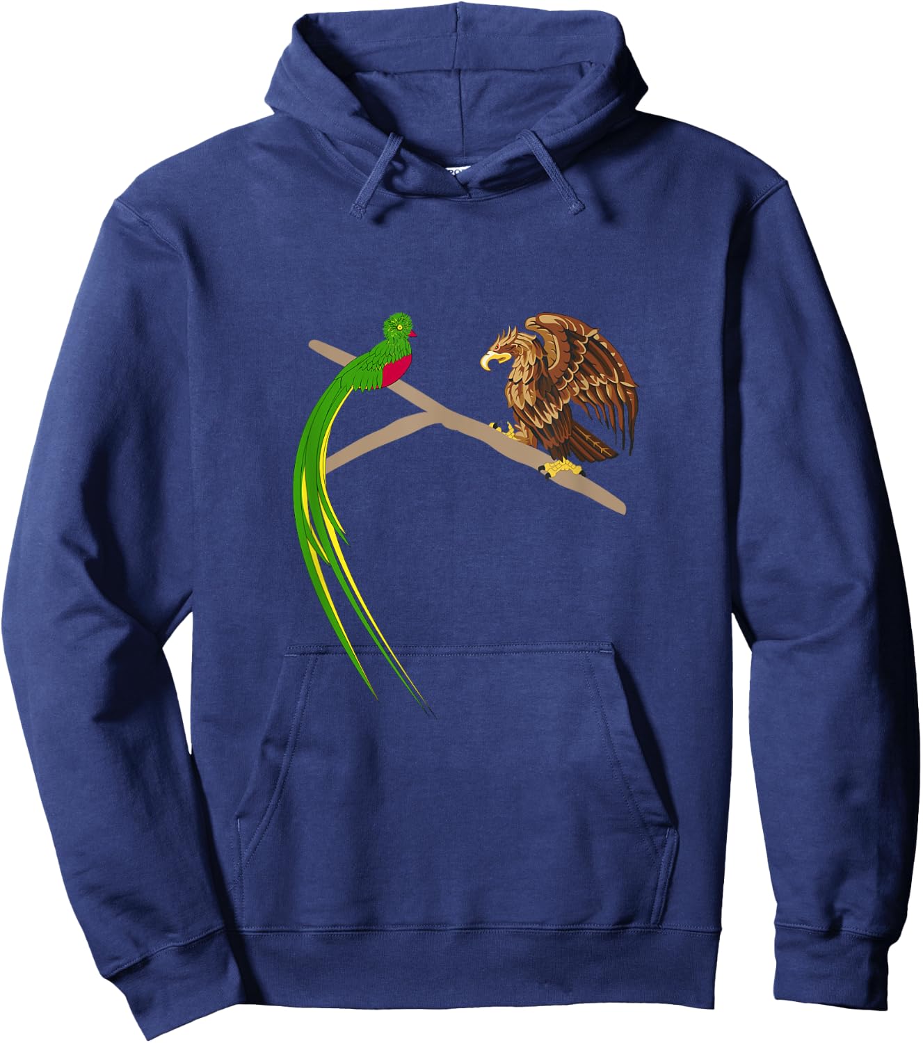 Guatemalan Quetzal and Mexican eagle bird Hoodie - Hoodie | Navy