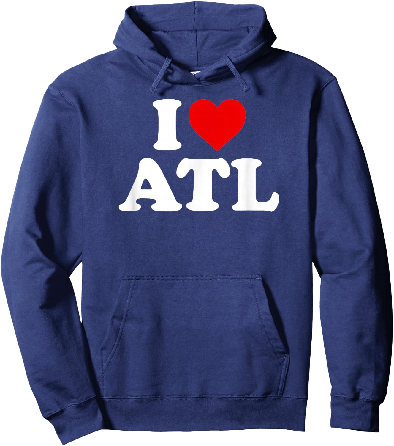 I Love Atlanta ATL - Heart Hoodie - Hoodie | Navy