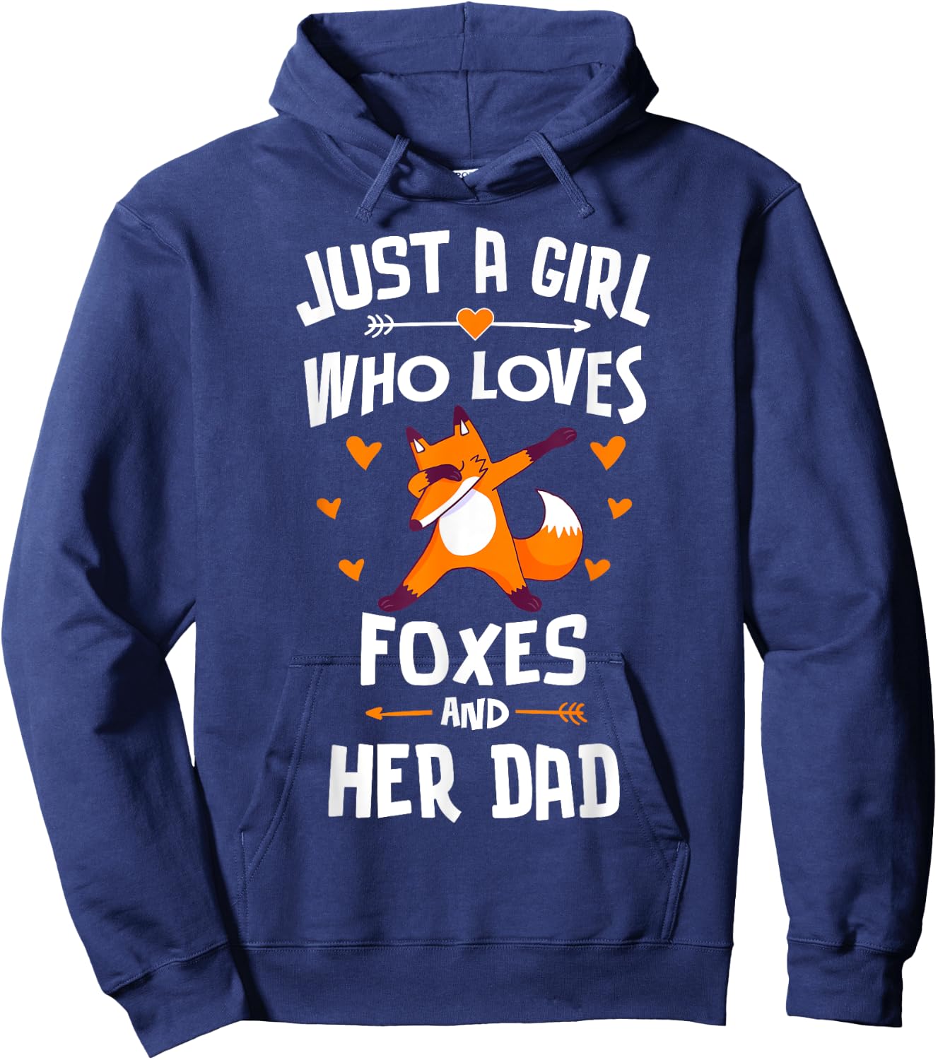 Just A Girl Who Loves Foxes And Her Dad Gift Women Hoodie - Hoodie | Navy