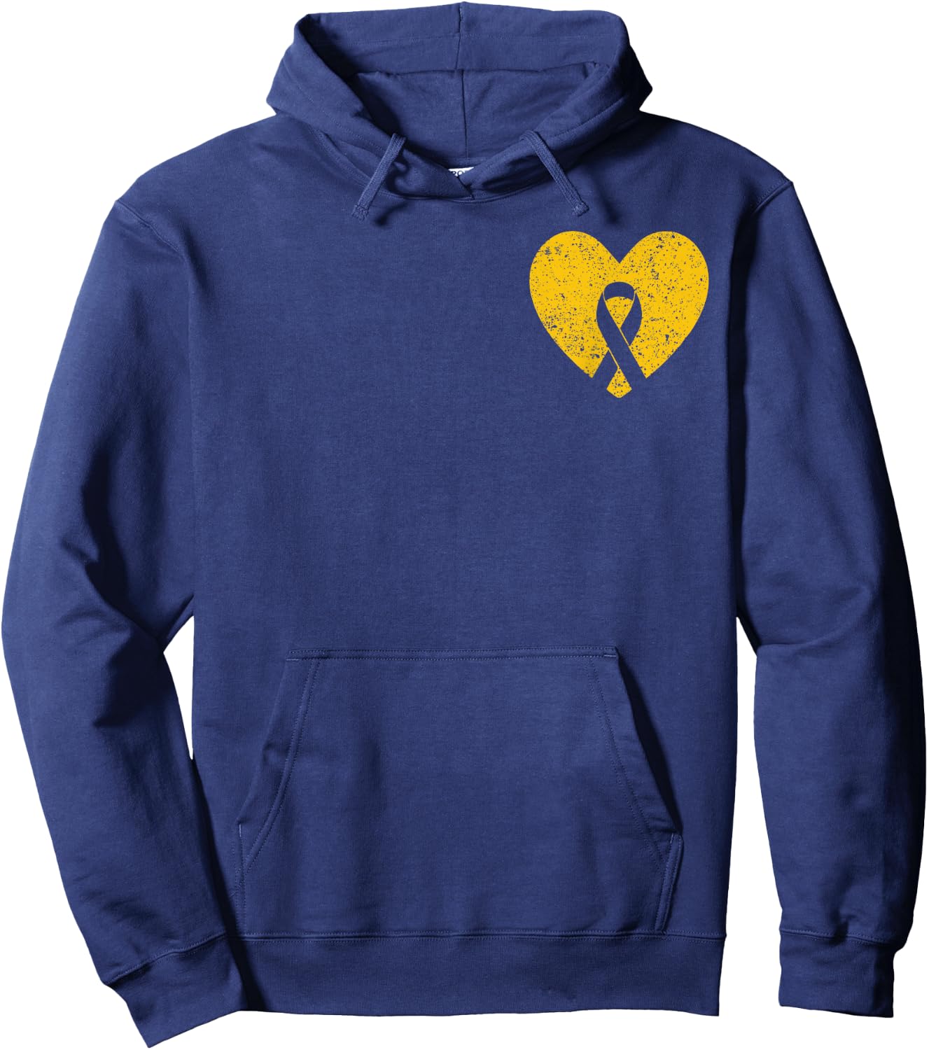 In September We Wear Gold Childhood Cancer Awareness Ribbon Hoodie - Hoodie | Navy
