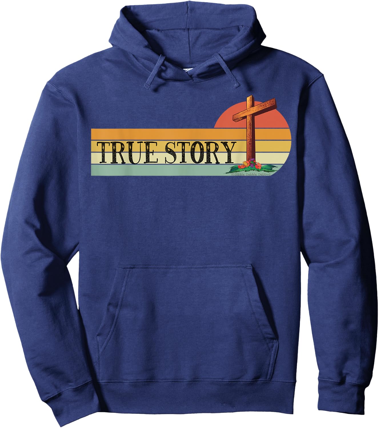 Jesus Cross TRUE STORY Easter and Christian Bible Hoodie - Hoodie | Navy
