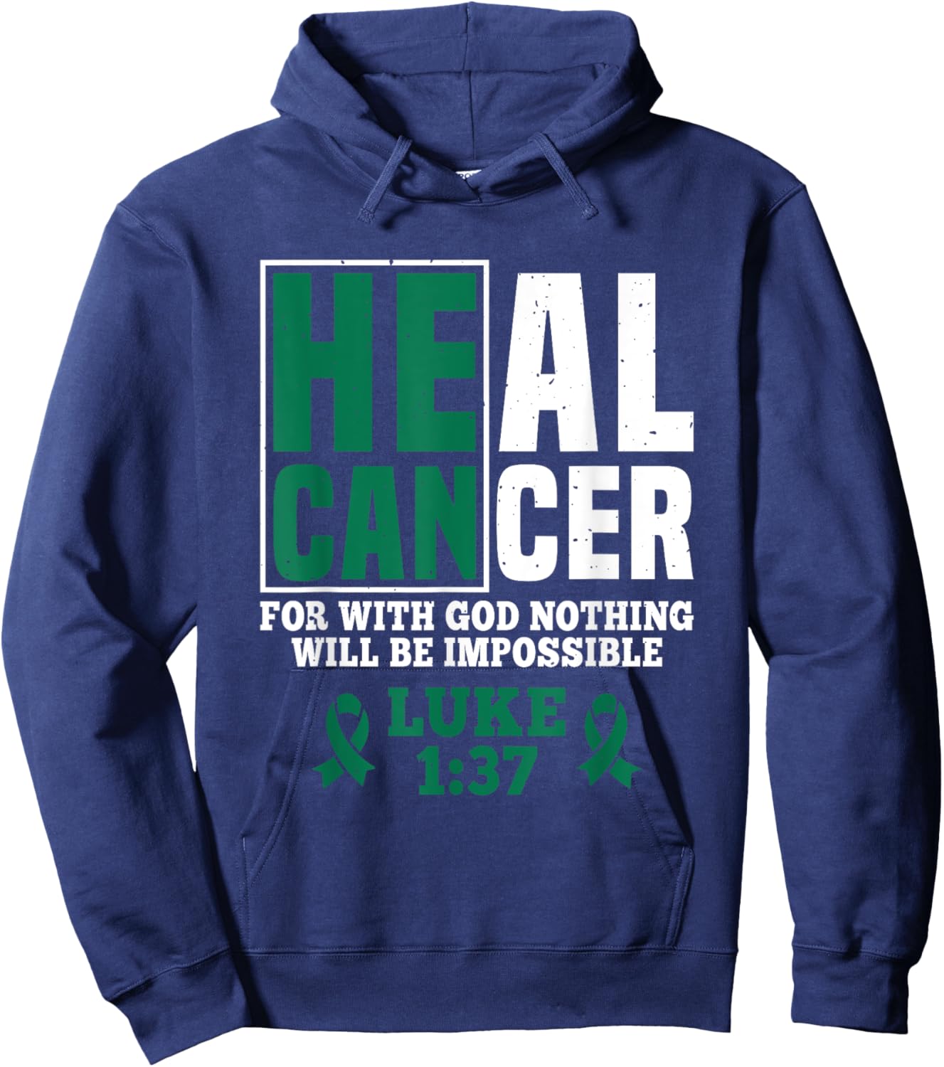 My God is Stronger Than Liver Cancer Survivor Hoodie - Hoodie | Navy