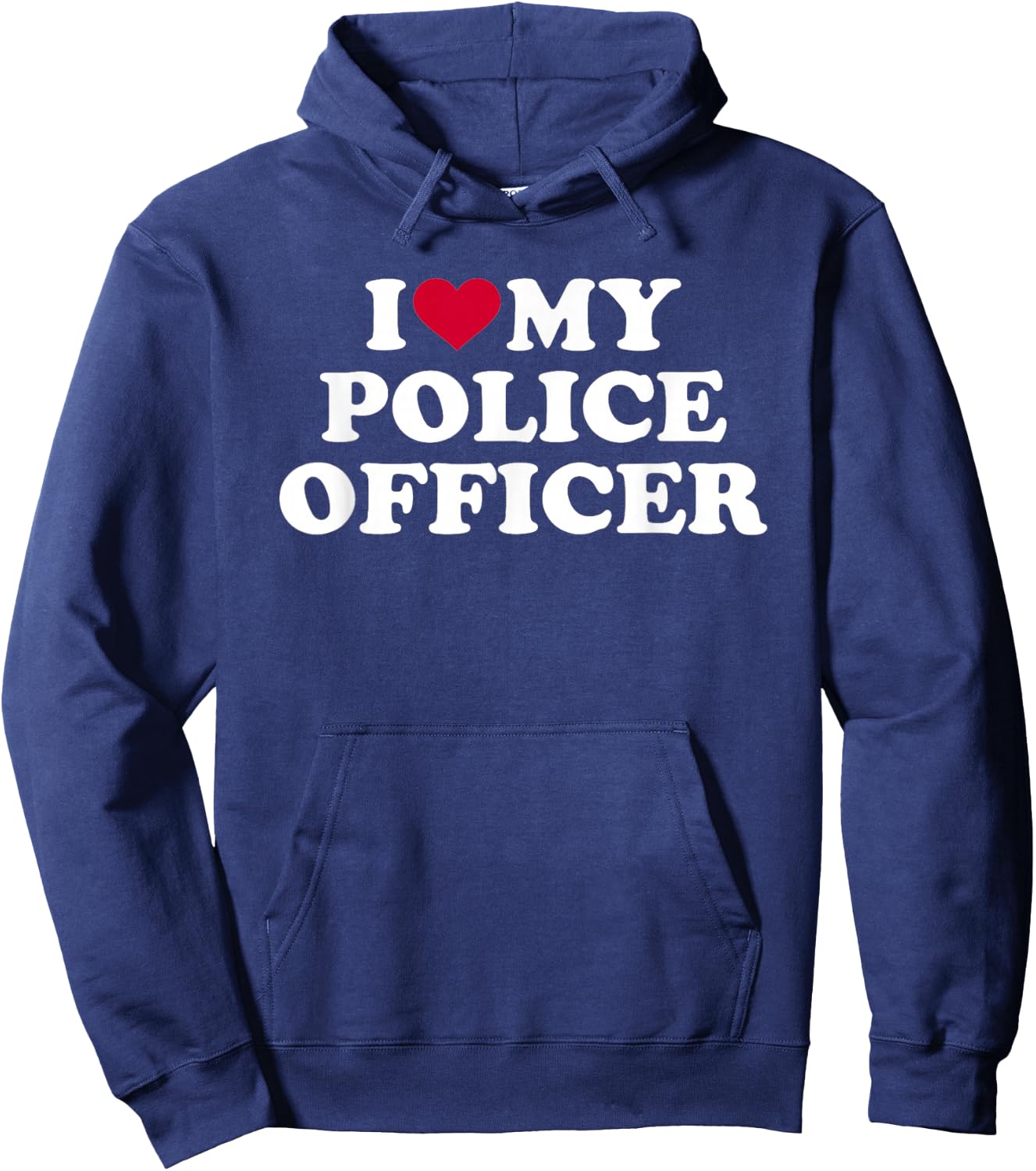 I Love My Policeman Hoodie - Hoodie | Navy