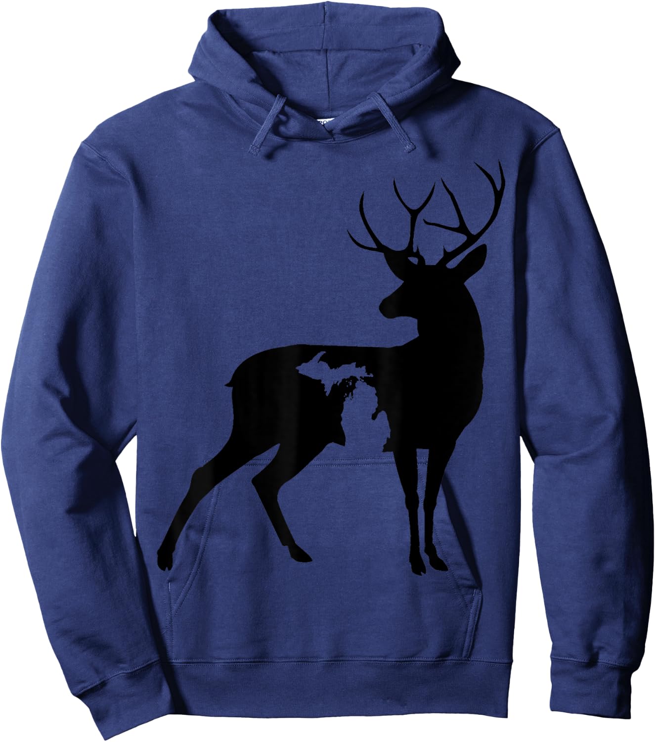 Michigan Deer Hunter Great Lakes Pure Michigan Outdoors Hoodie - Hoodie | Navy