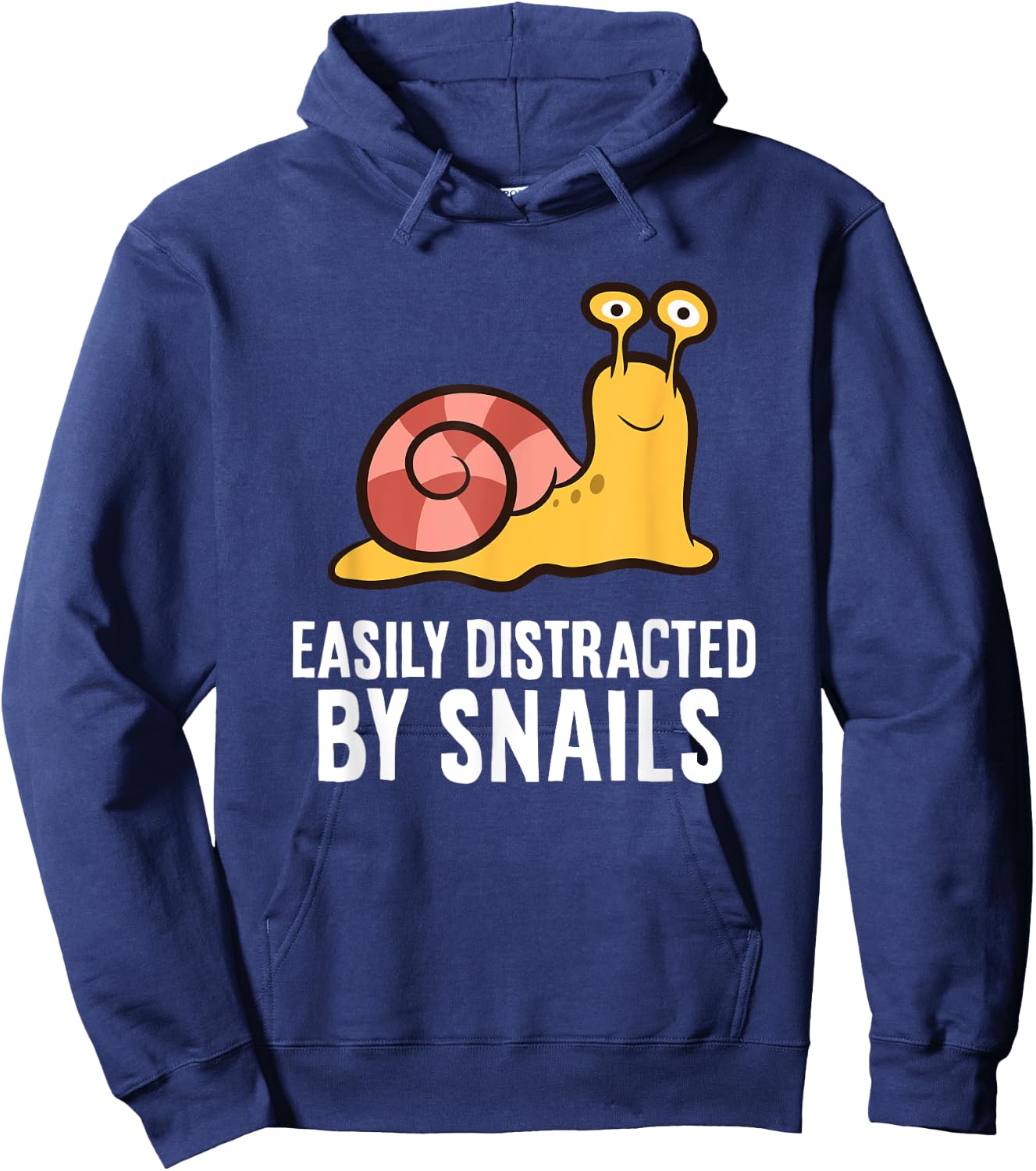 Snail Lover Easily Distracted By Snails Hoodie - Hoodie | Navy