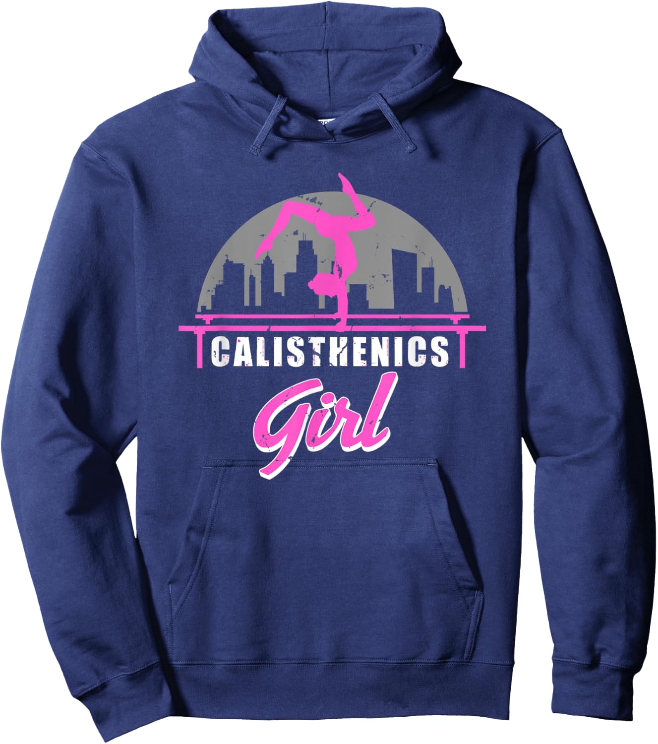 Calisthenics Girl Street Workout Handstand Strong Woman Hoodie - Hoodie | Navy
