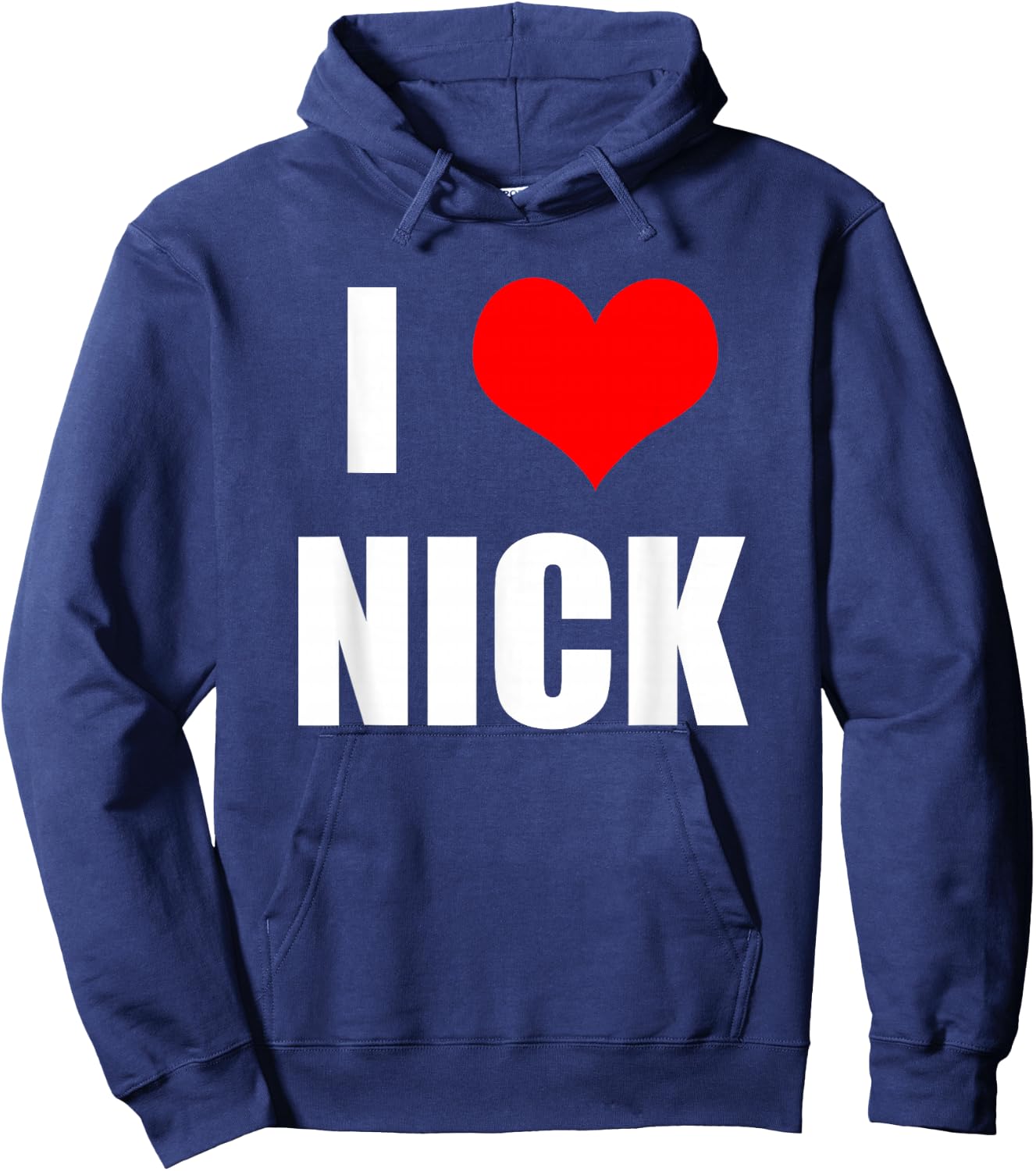 I Love Nick - Heart Hoodie - Hoodie | Navy