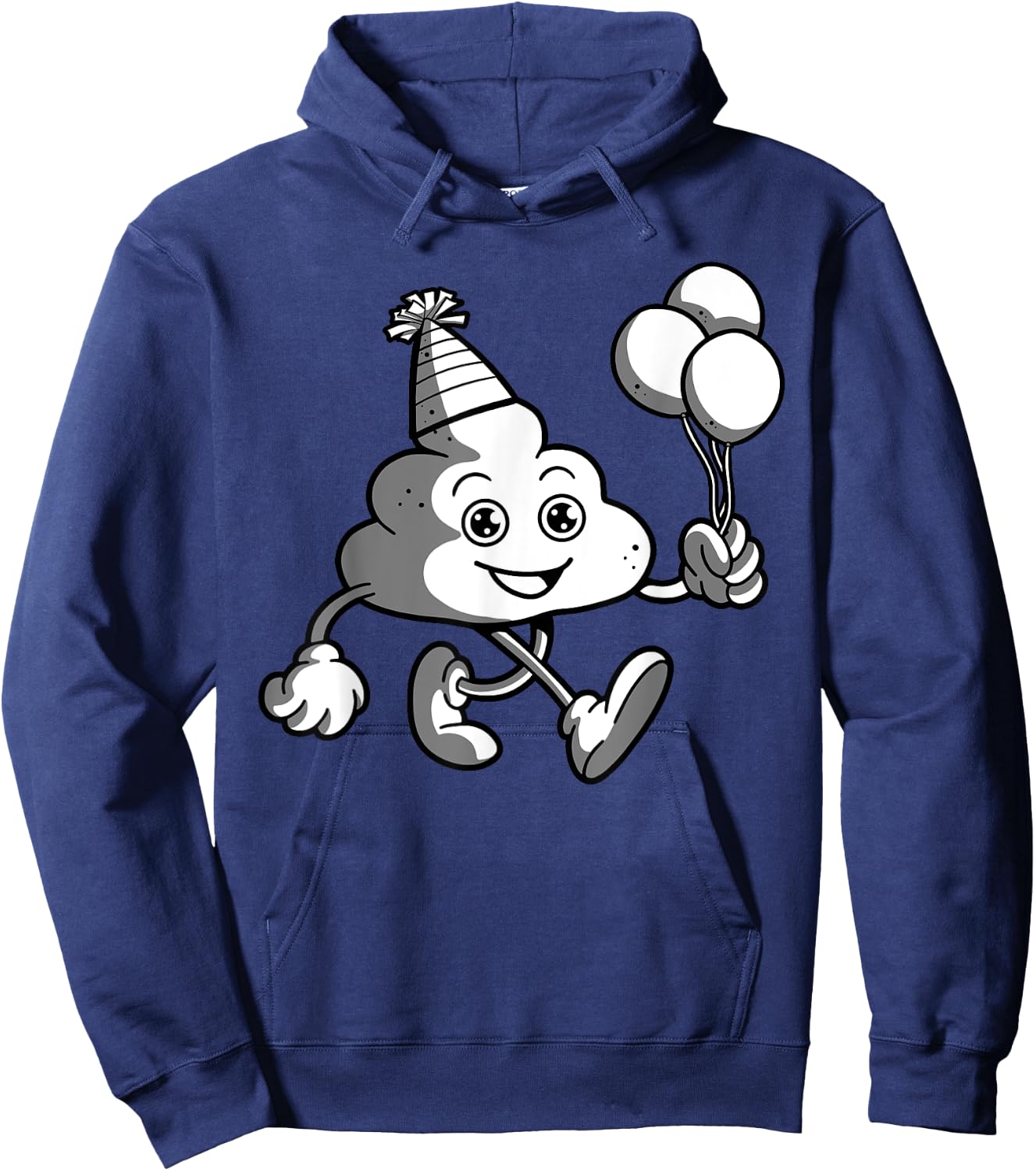 Hilarious Birthday Poop Toilet Stool Sink Or Float Balloon Hoodie - Hoodie | Navy