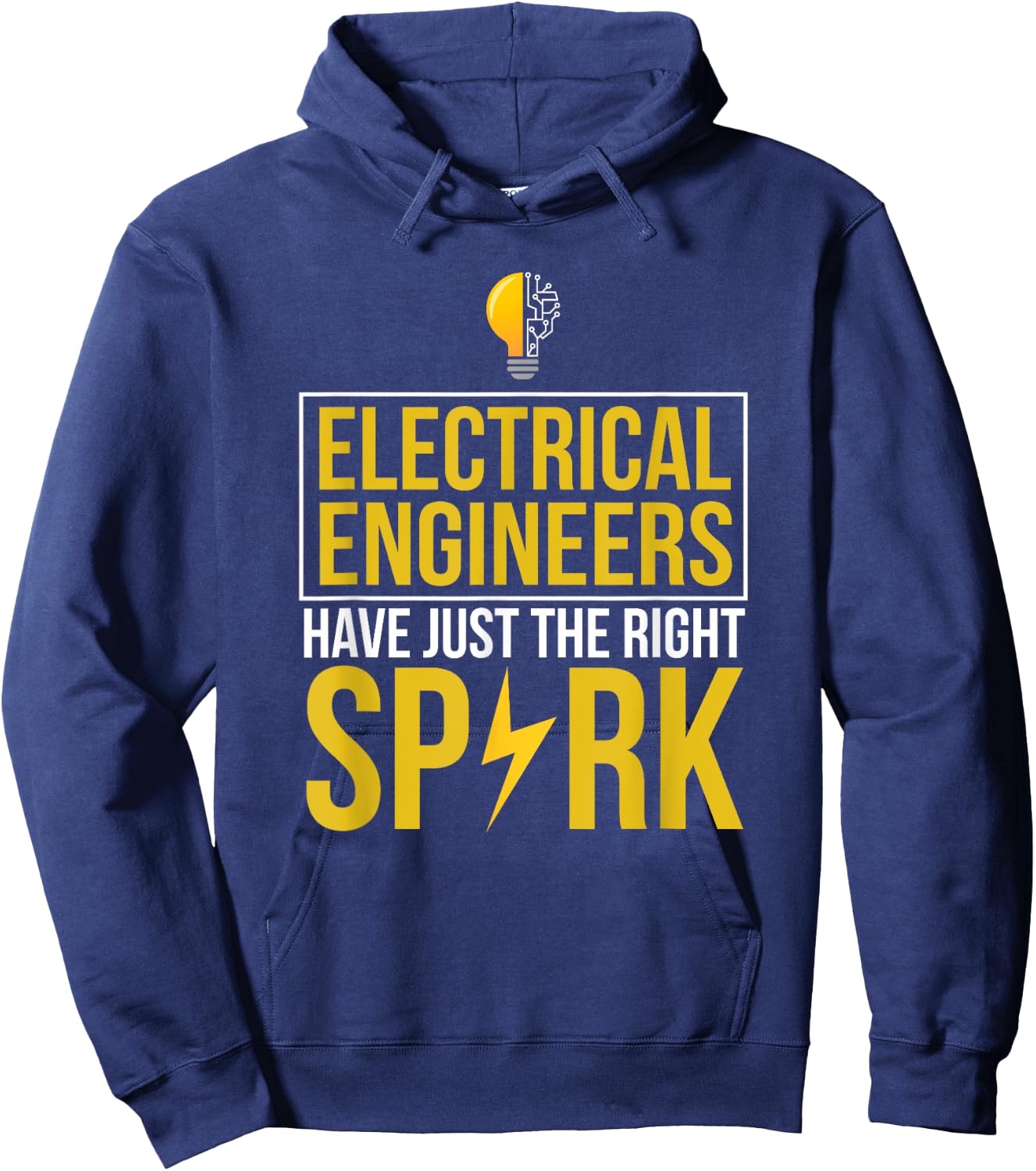 Electrical Engineers Have Just The Right Spark Funny EE Crew Hoodie - Hoodie | Navy