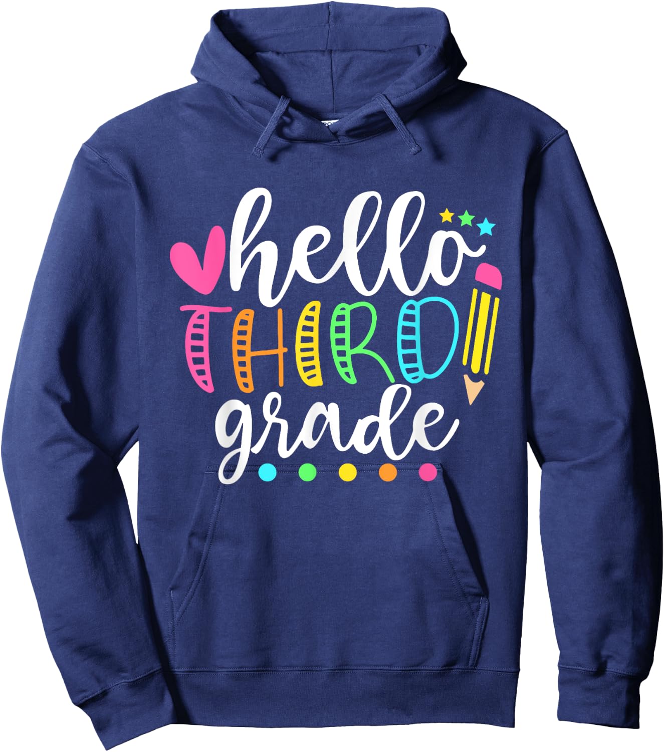 Hello Third Grade Shirt Team 3rd Grade Back to School Hoodie - Hoodie | Navy