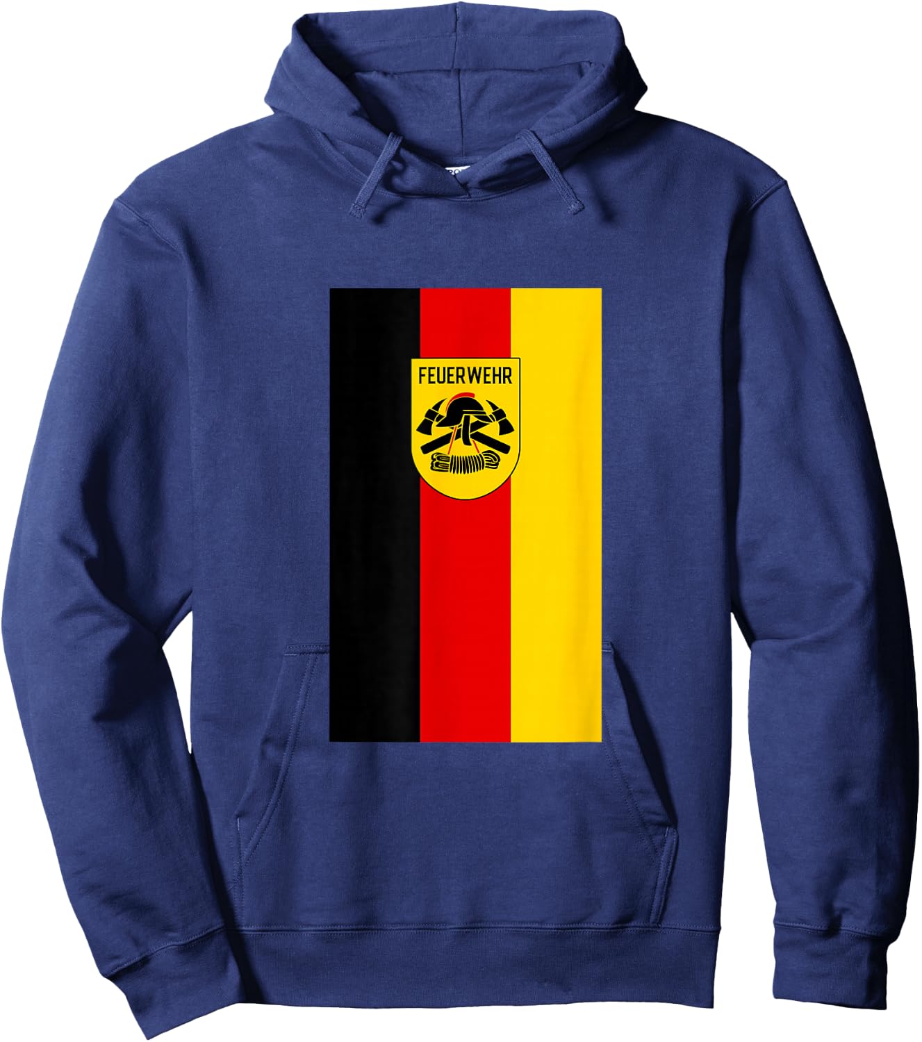 German Fire Rescue Department Fireman Uniform Flag Hoodie - Hoodie | Navy