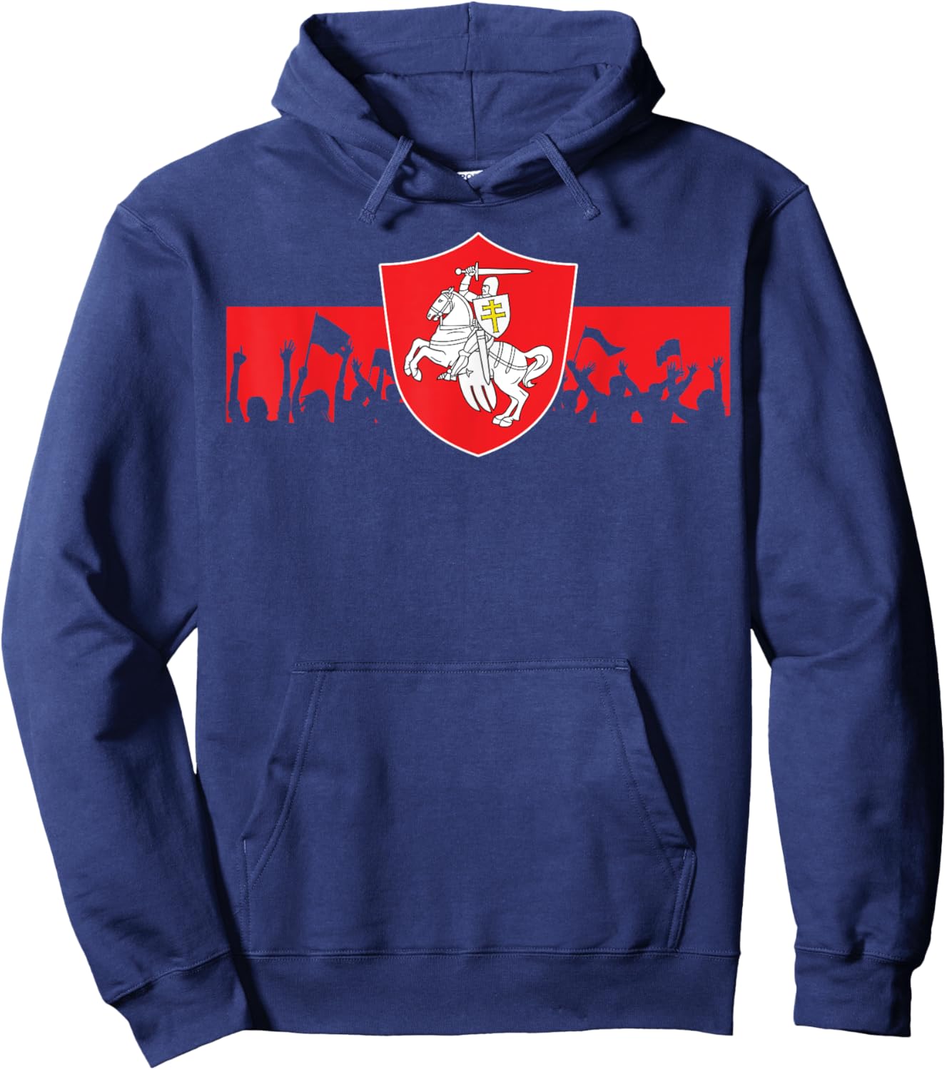 Belarus Pogonya White Red White Flag Protest Symbol Hoodie - Hoodie | Navy