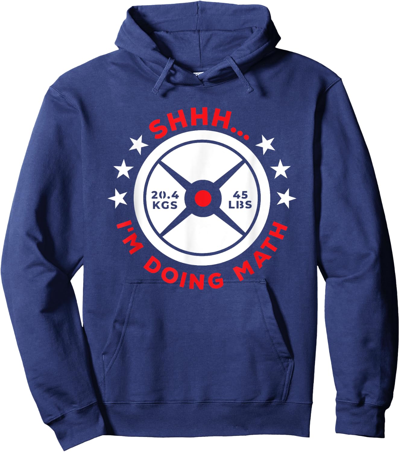Shhh I’m Doing Math Gym Power Lifter And Weight Lifter Hoodie - Hoodie | Navy