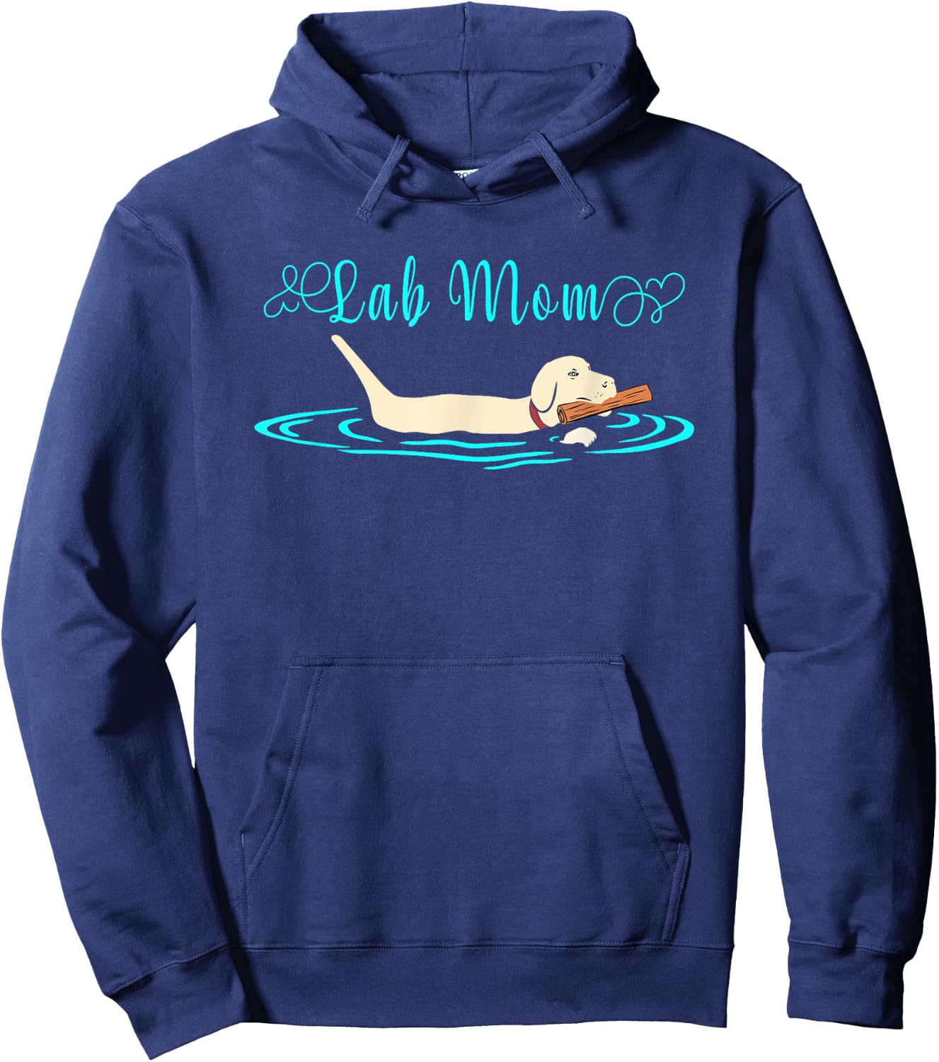Lab Mom Yellow Labrador Retriever - Lab Dog Lover Men Women Girls Kids Hoodie - Hoodie | Navy