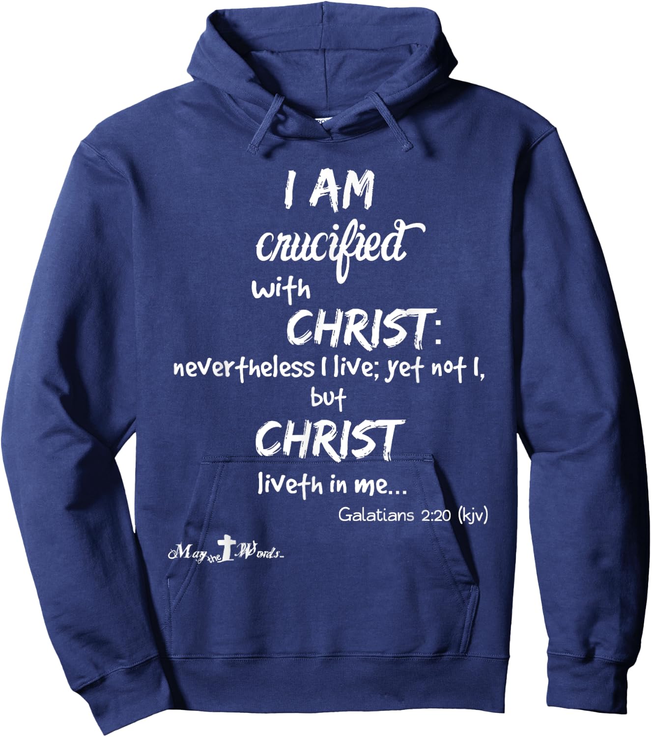 I am crucified with Christ Galatians 2:20 Christian Hoodie - Hoodie | Navy