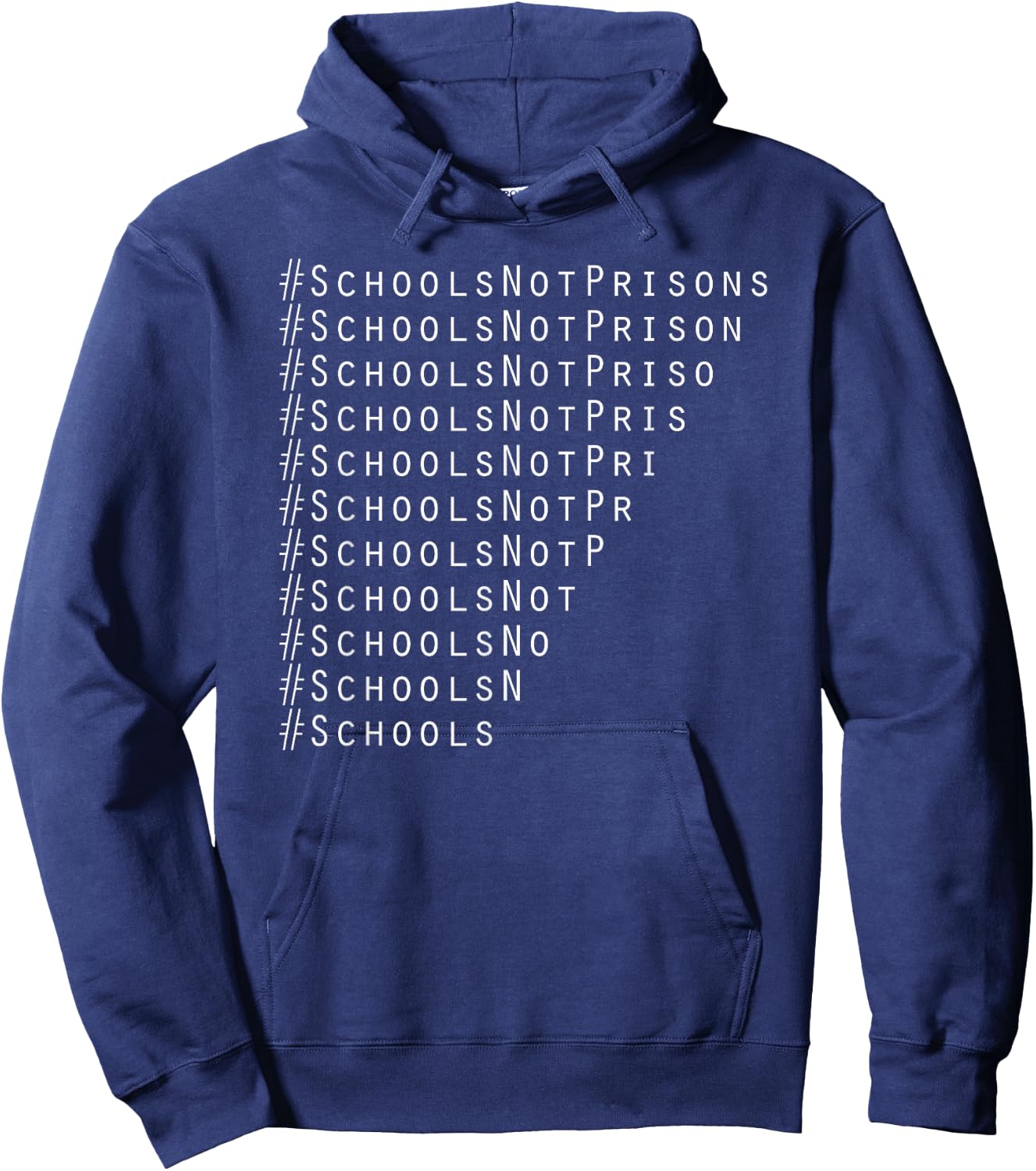 Back to school Schools Not Prisons Vintage Aesthetic Hoodie - Hoodie | Navy