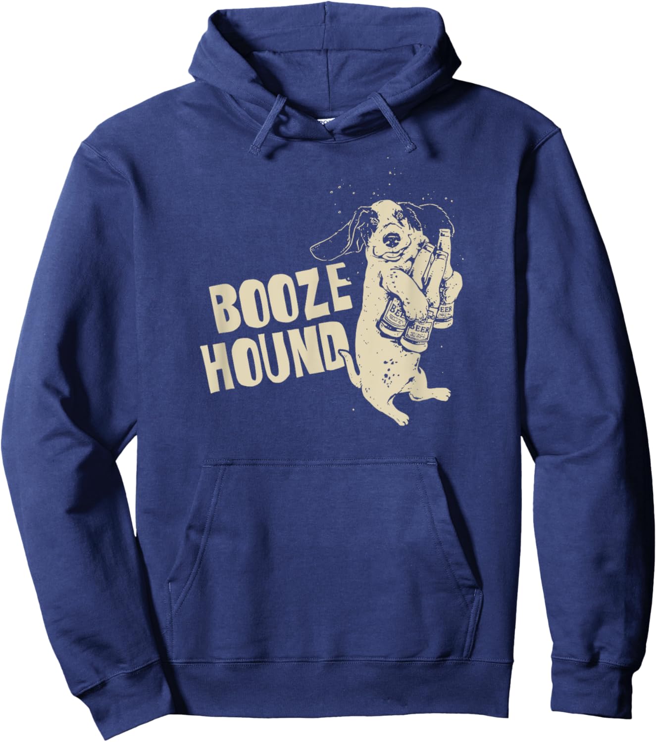 Booze Hound Beer Lover Present Drunk Basset Hound Dog Lover Women Hoodie - Hoodie | Navy