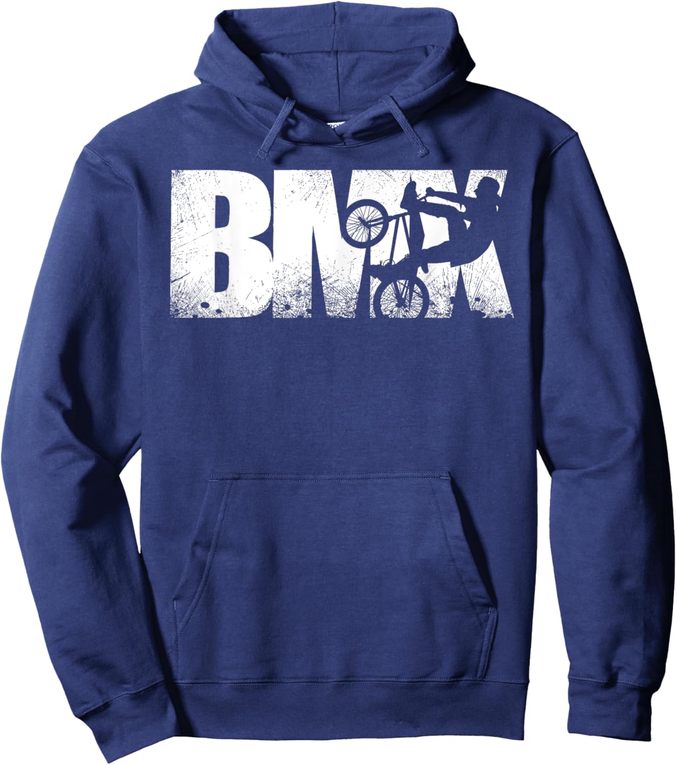 Cool Distressed BMX Funny Bike Rider Gift Women Kids Hoodie - Hoodie | Navy