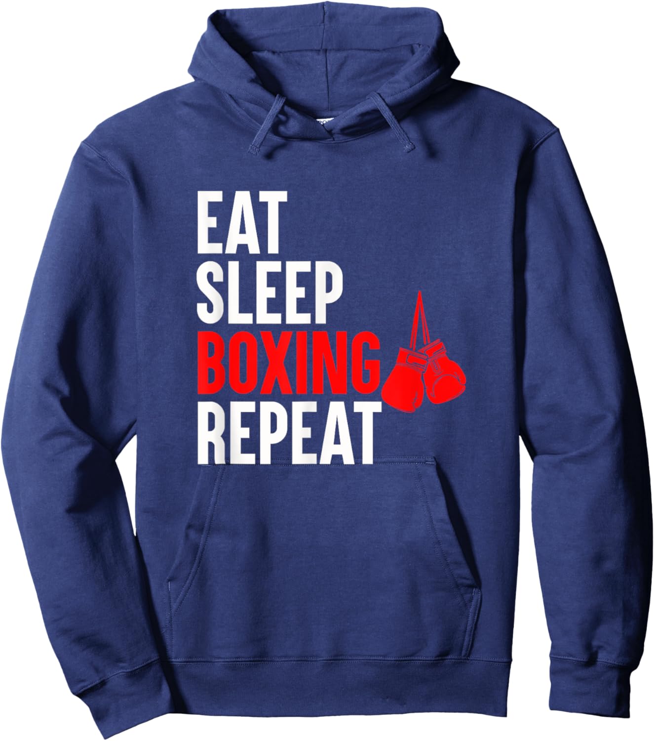 Eat Sleep Boxing Repeat Hoodie - Hoodie | Navy