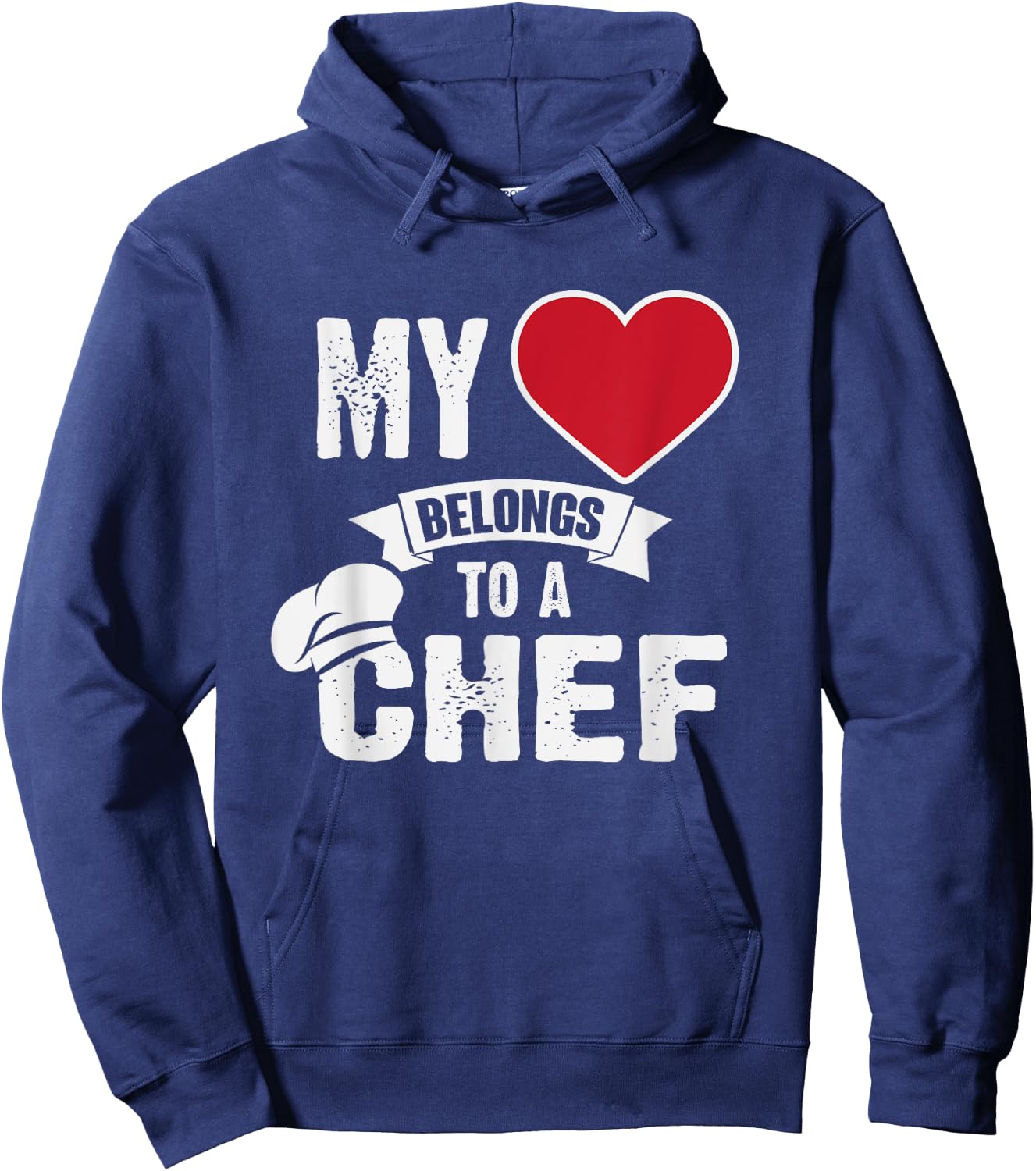 My Heart Belongs To A Chef Cute Funny Hoodie - Hoodie | Navy