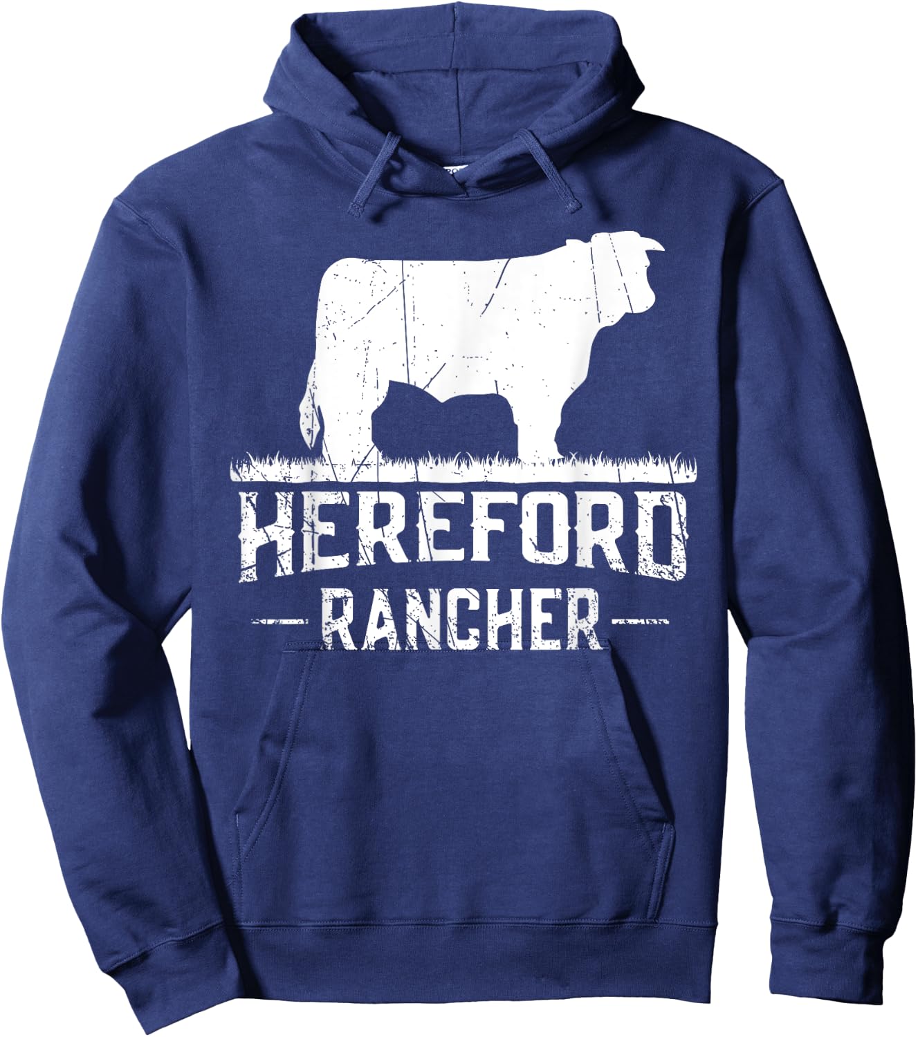 Hereford Rancher - Hereford Cow For Cattle Farmer Hoodie - Hoodie | Navy