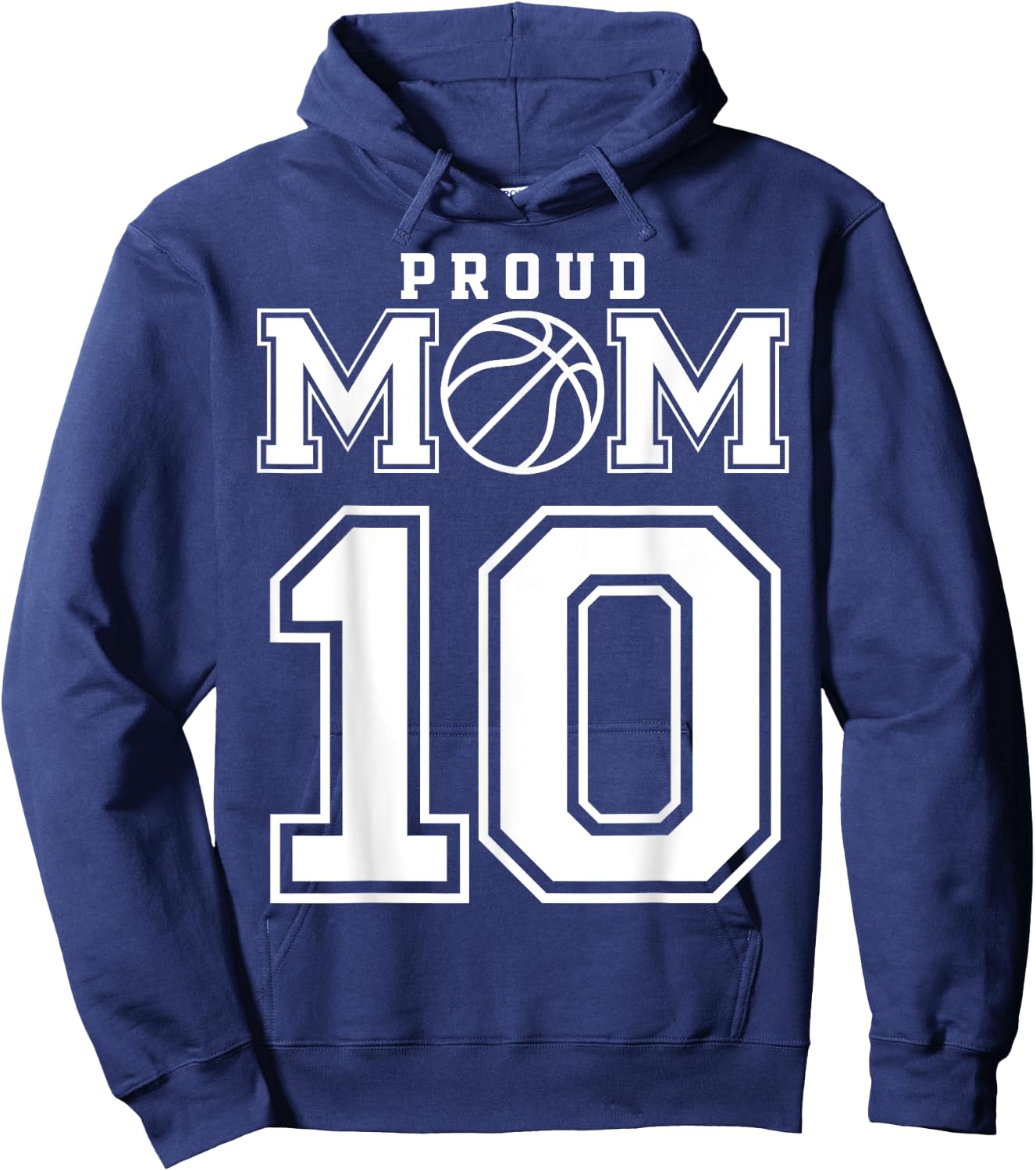 Number 10 Custom Proud Basketball Mom Personalized Hoodie - Hoodie | Navy